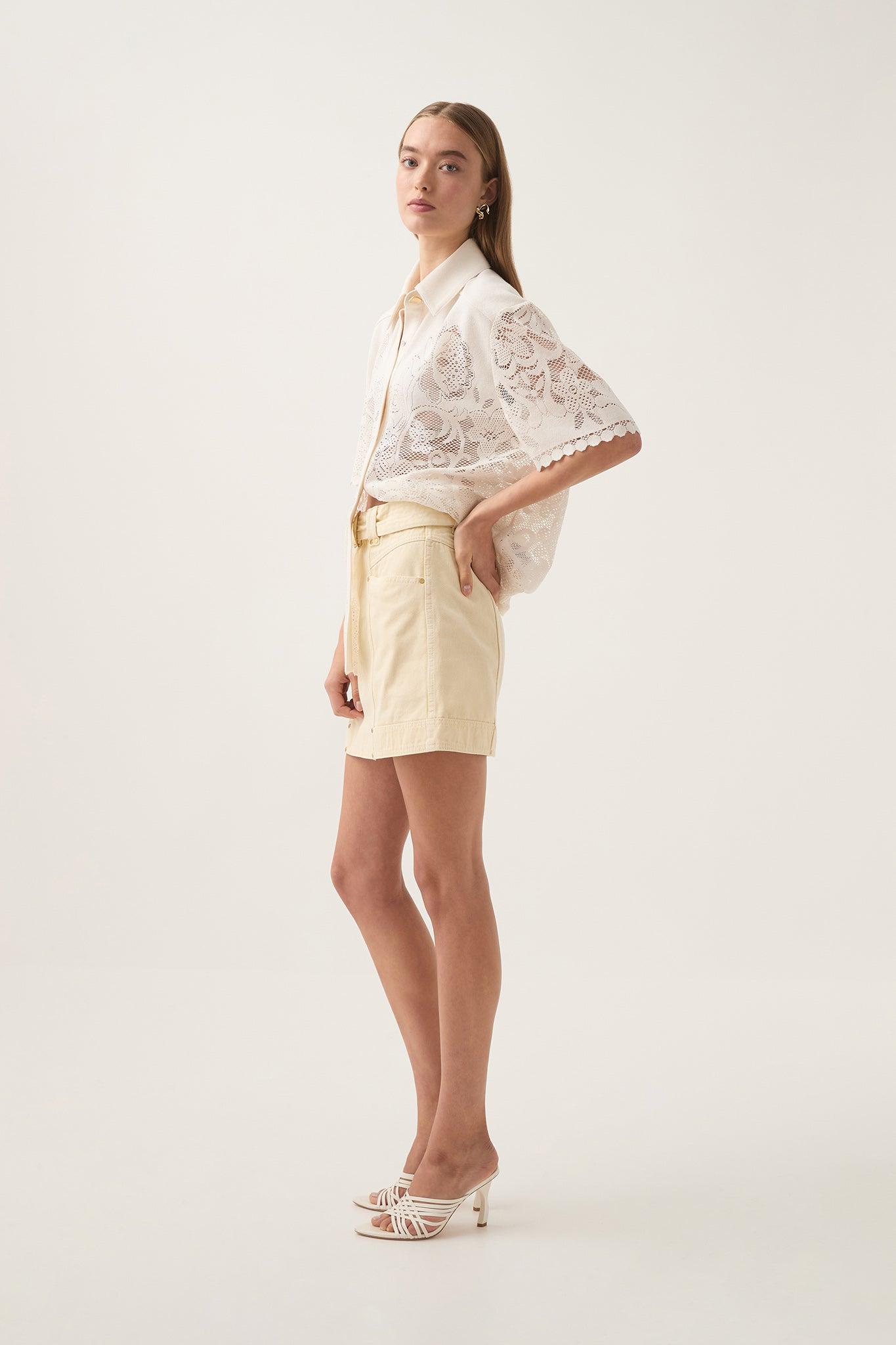 Ray Denim Mini Skirt Product Image