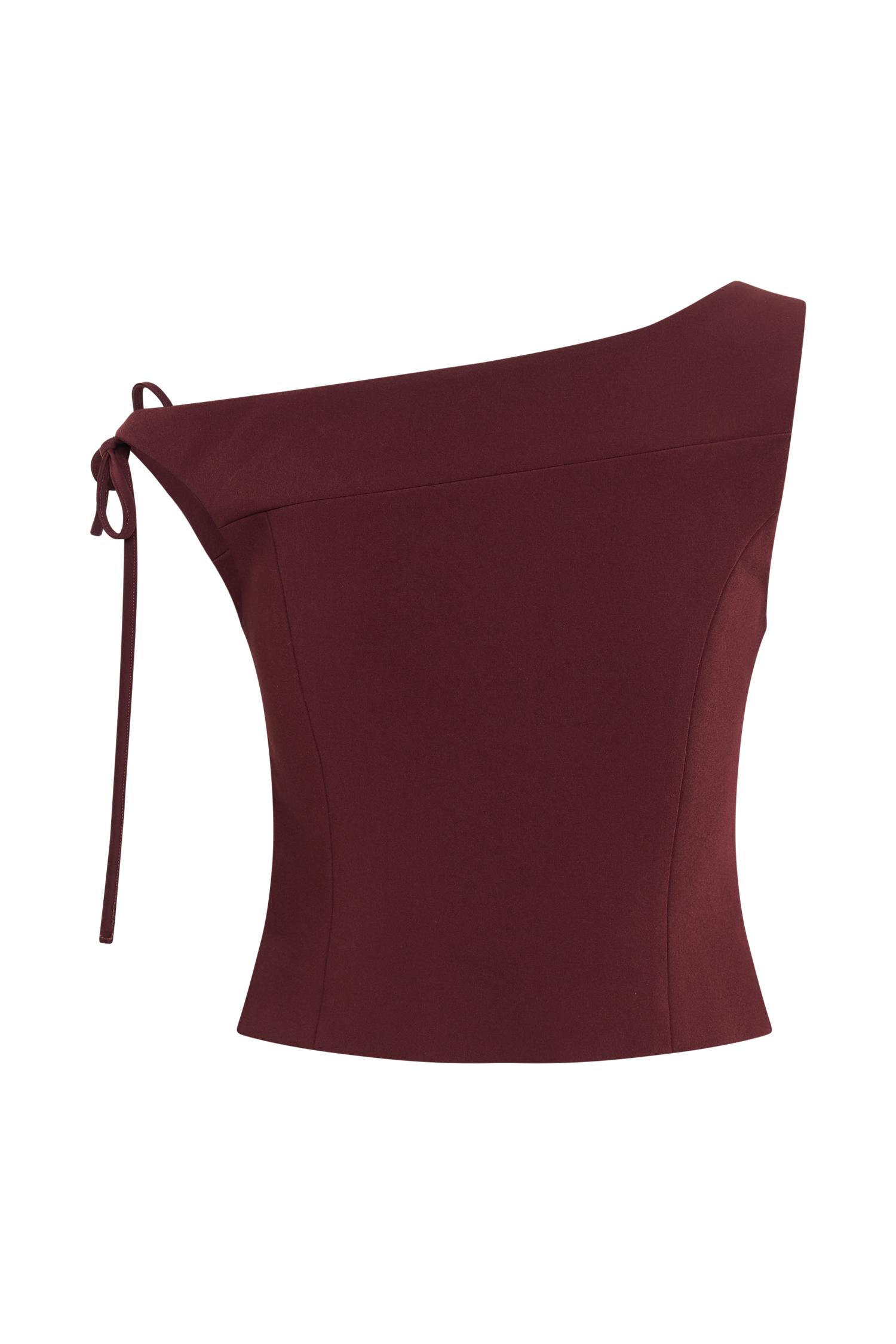 Ramsey Suiting Off Shoulder Top - Plum Product Image