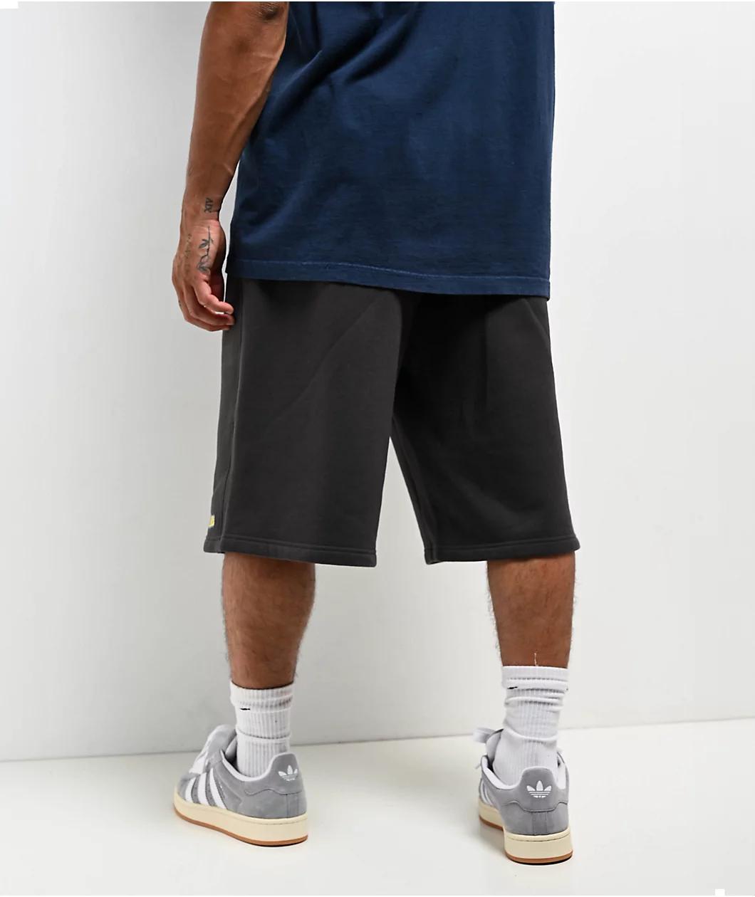 Empyre Ultra Loose Black Wash Skate Sweat Shorts Product Image