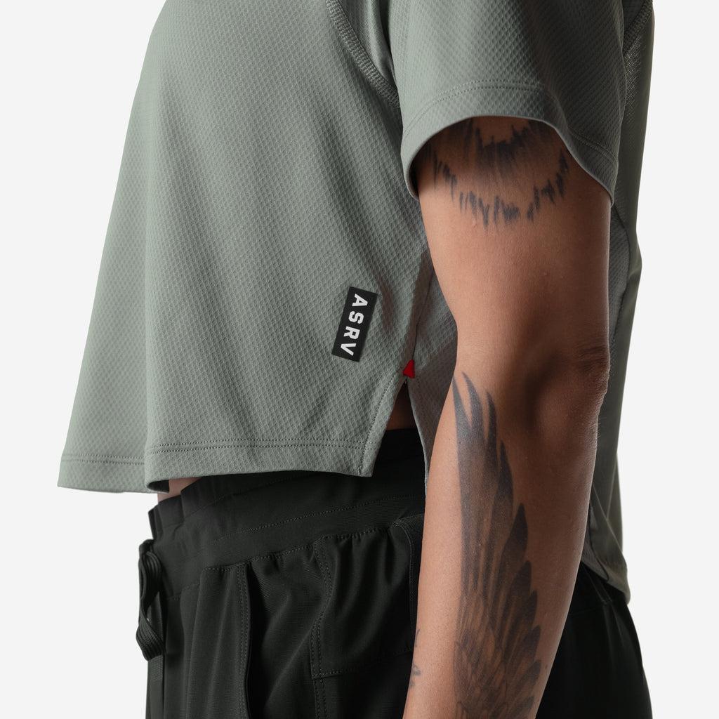 ASRV x Equinox AeroSilver® Cropped Training Tee - Sage Product Image