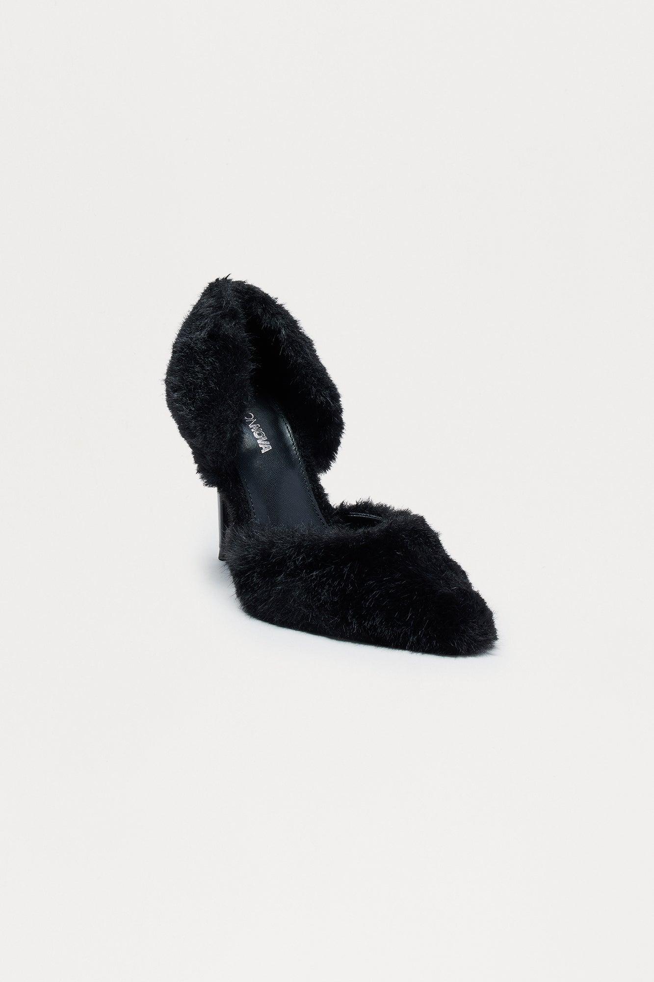 Caribou Faux Fur Pumps - Black Female Product Image