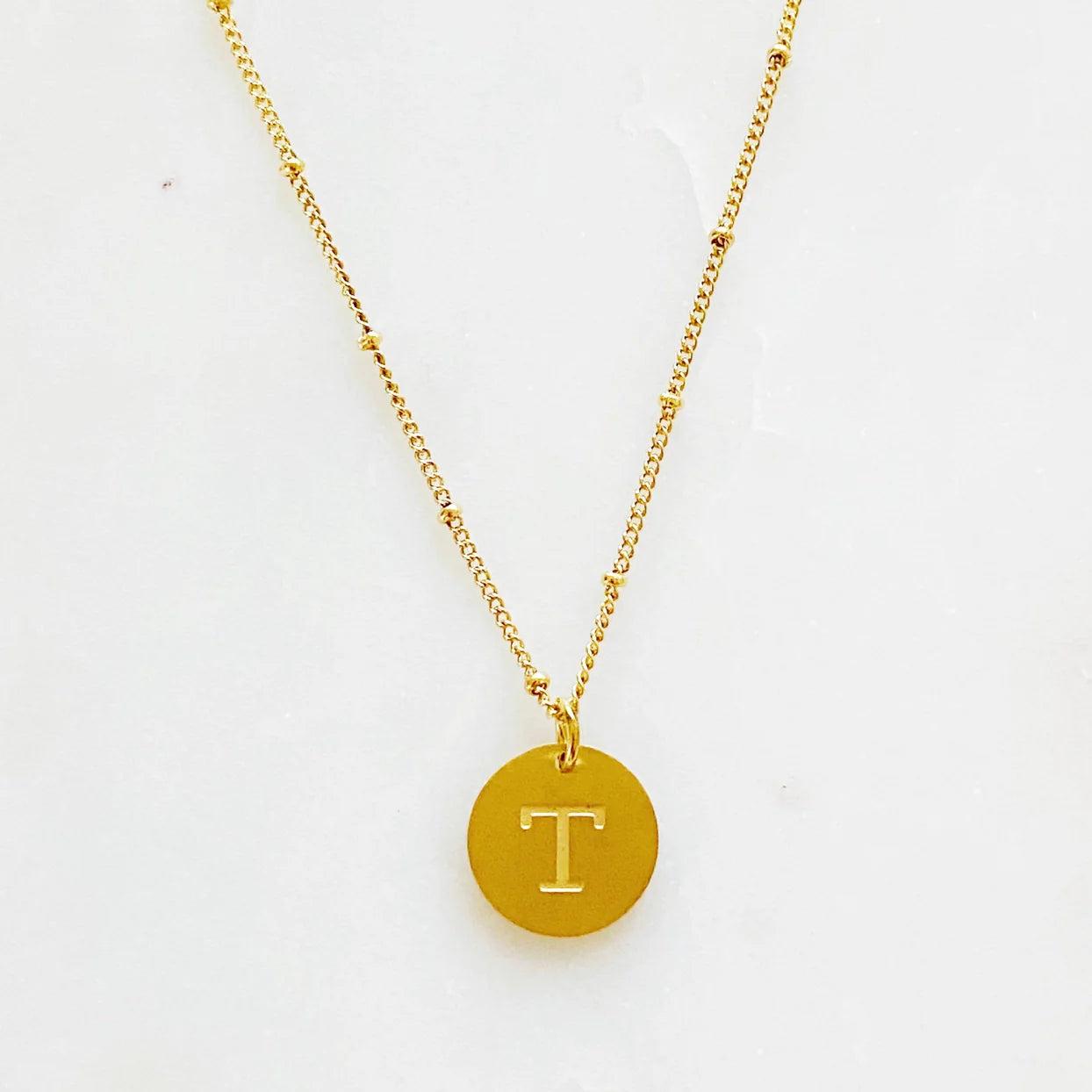 Round Initial Necklace Product Image