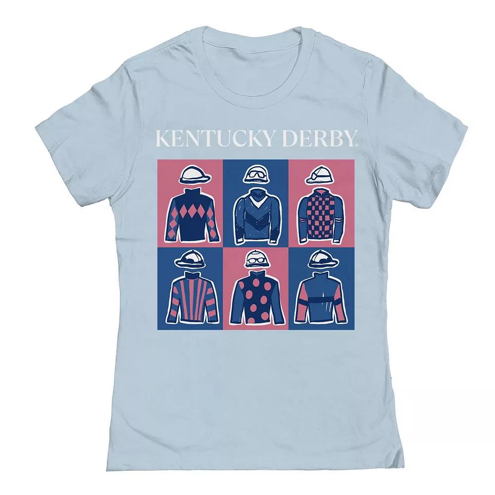 Juniors' Pop Art Rider Kentucky Derby Blue Graphic T-Shirt, Women's,  Product Image