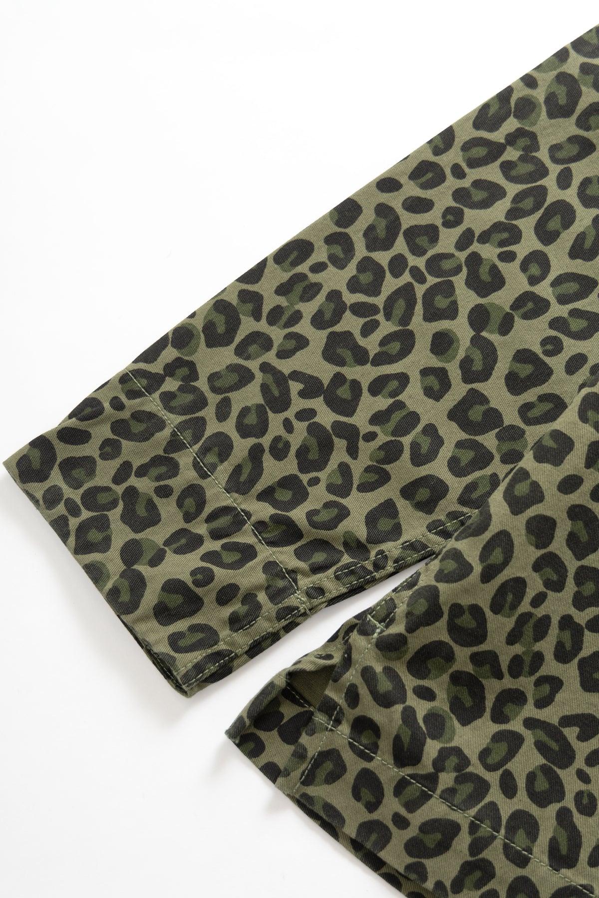 Service Works - Patterned Front Of House Jacket - Green Leopard Product Image