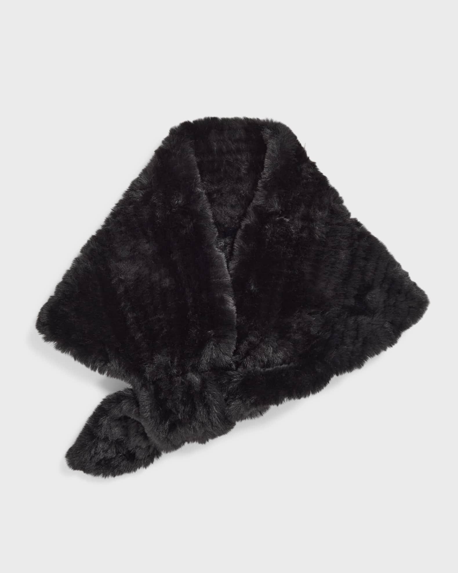 Erin Textile Knit Faux Fur Shawl  Product Image