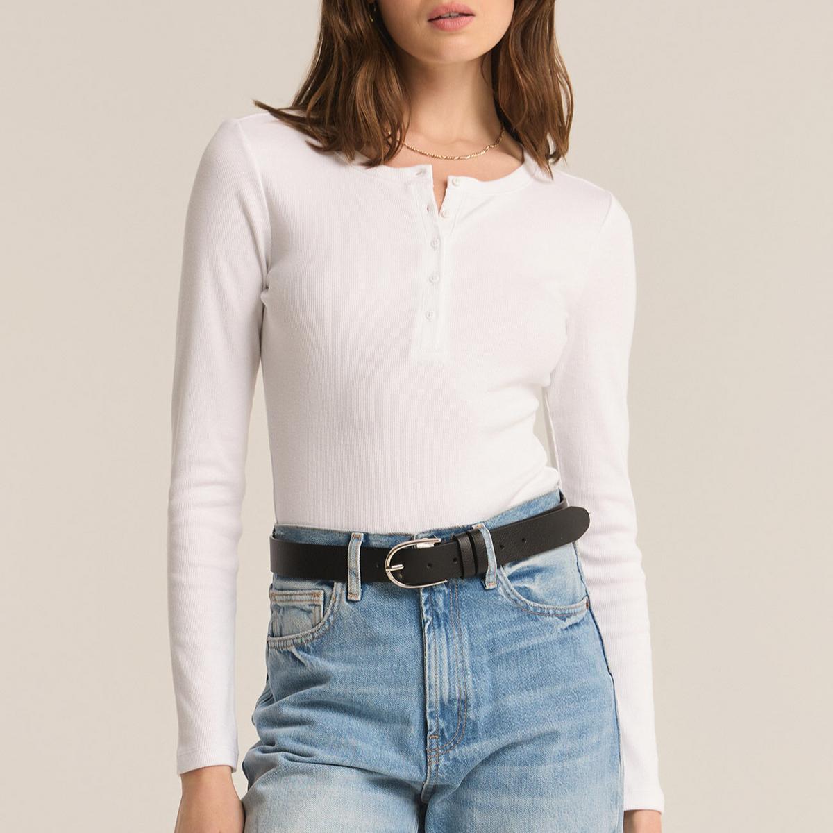 Samara Rib Henley Bodysuit Product Image