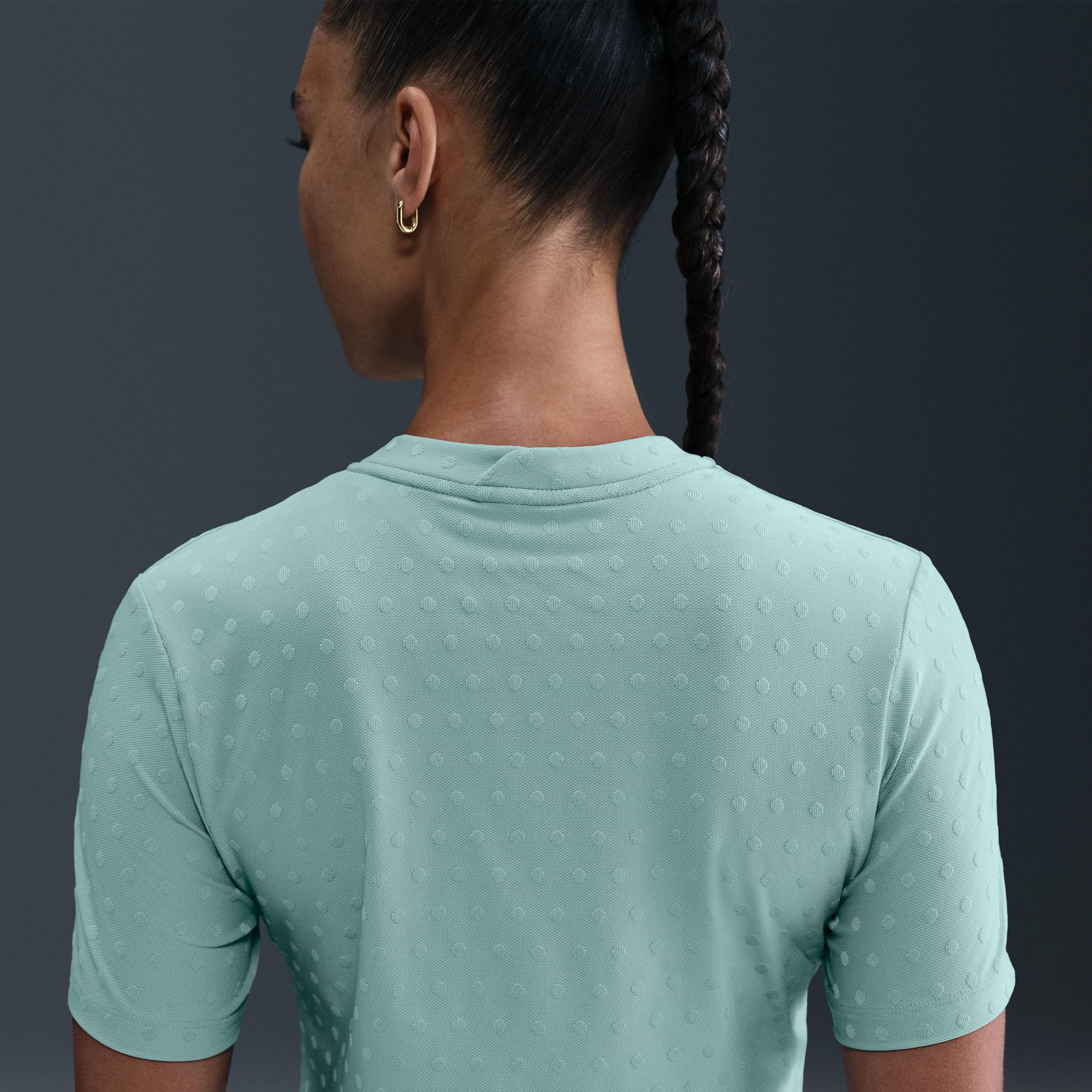 Nike Womens Tour Dri-FIT Short-Sleeve Blade Jacquard Golf Polo | FZ6302-017 Product Image