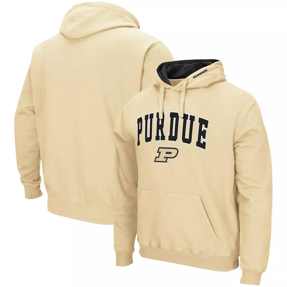 Men's Colosseum Gold Purdue Boilermakers Arch & Logo 3.0 Pullover Hoodie,  Product Image