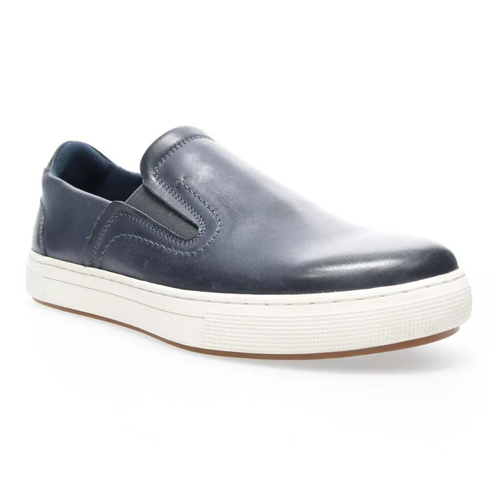 Propet Kedrick Men's Slip-On Leather Sneakers, Size: 9 XW, Blue Product Image