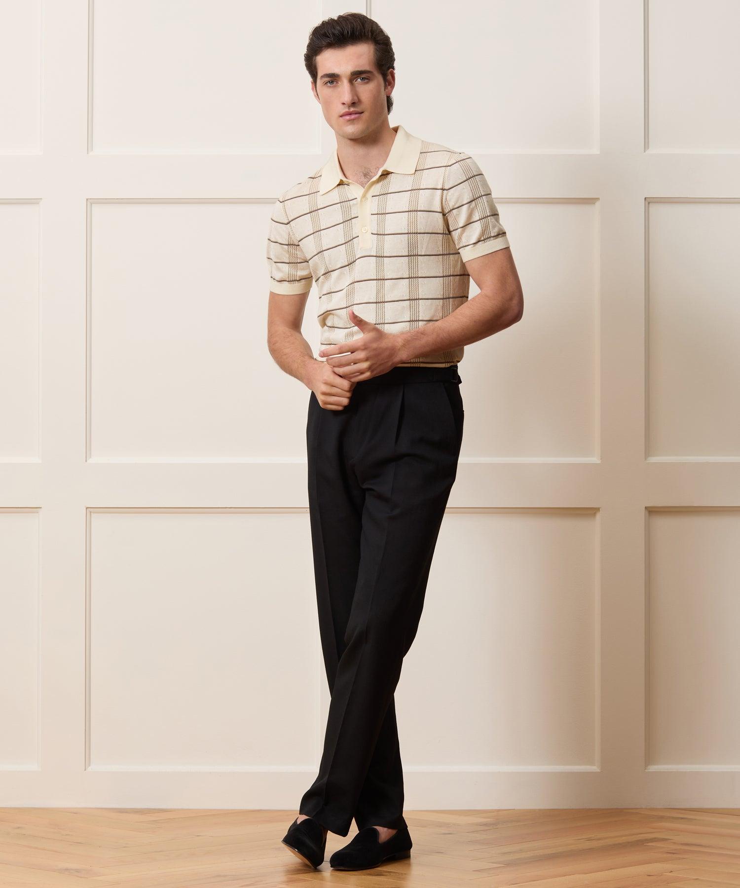 Silk-Cotton Sweater Polo Product Image