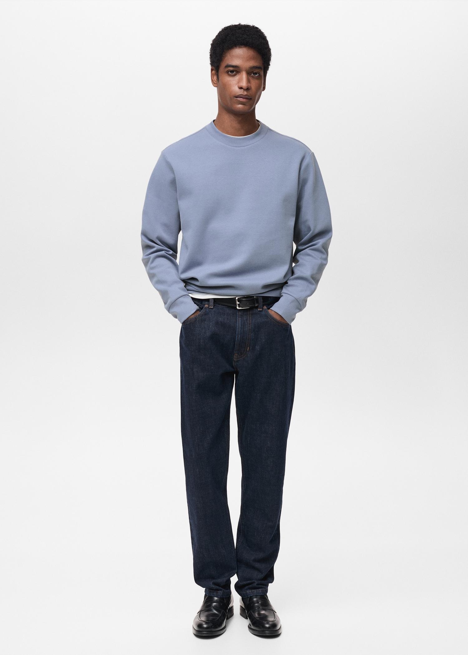 Regular-fit cotton sweatshirt - Men | MANGO USA Product Image