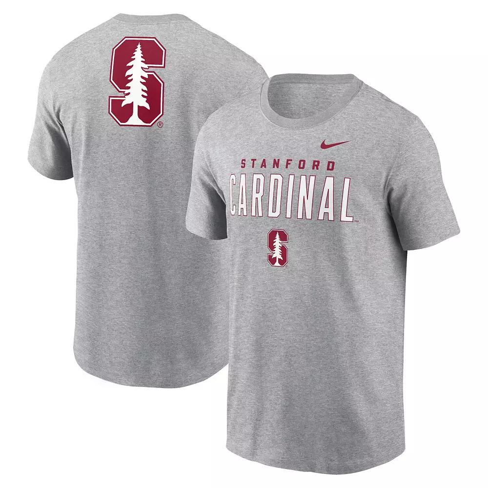 Men's Nike Heather Gray Stanford Cardinal Campus 2-Hit Primary Mascot T-Shirt, Size: 2XL, Grey Product Image