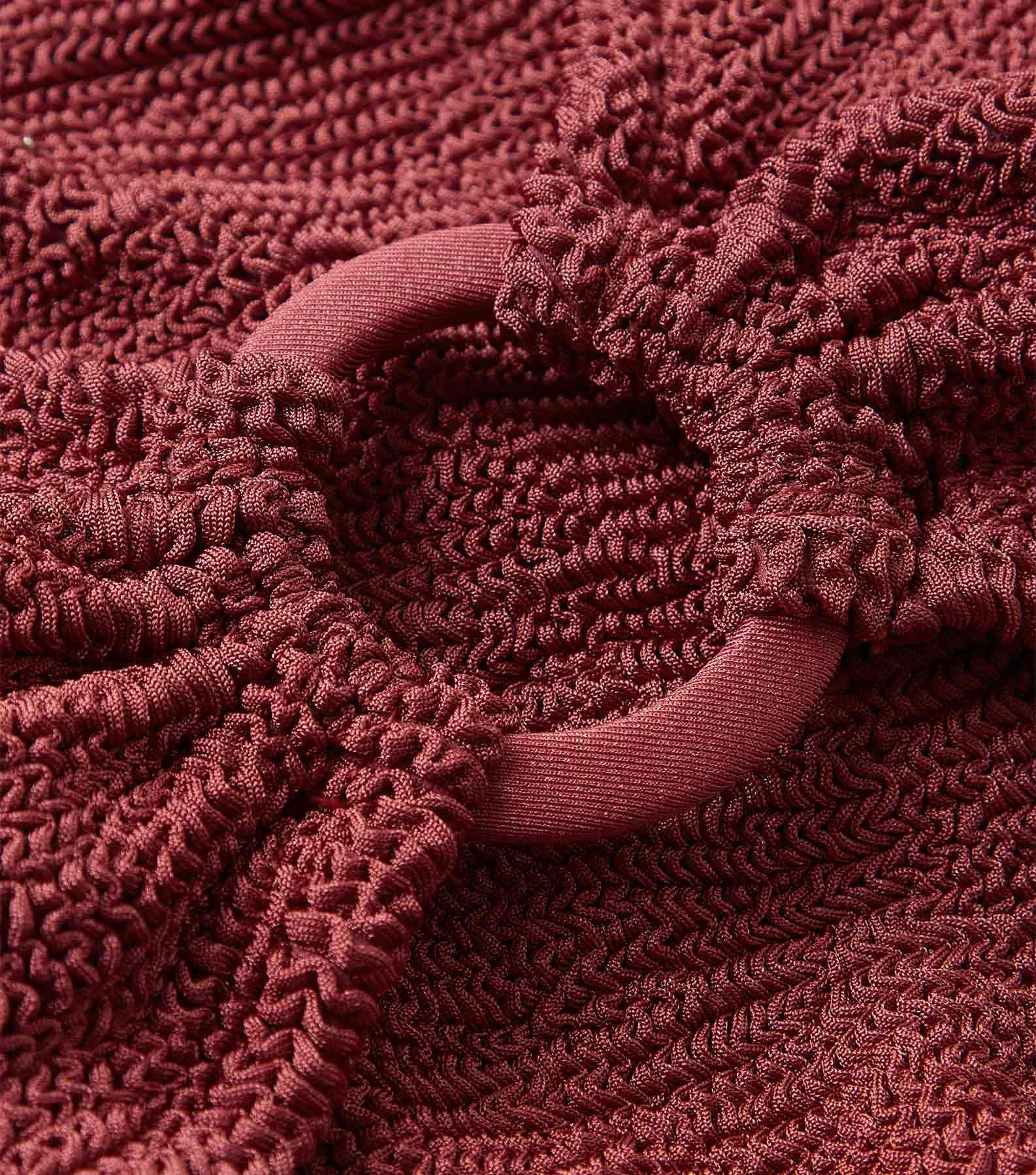 Julia Bikini With Tonal Hoops - Metallic Rosewood Product Image