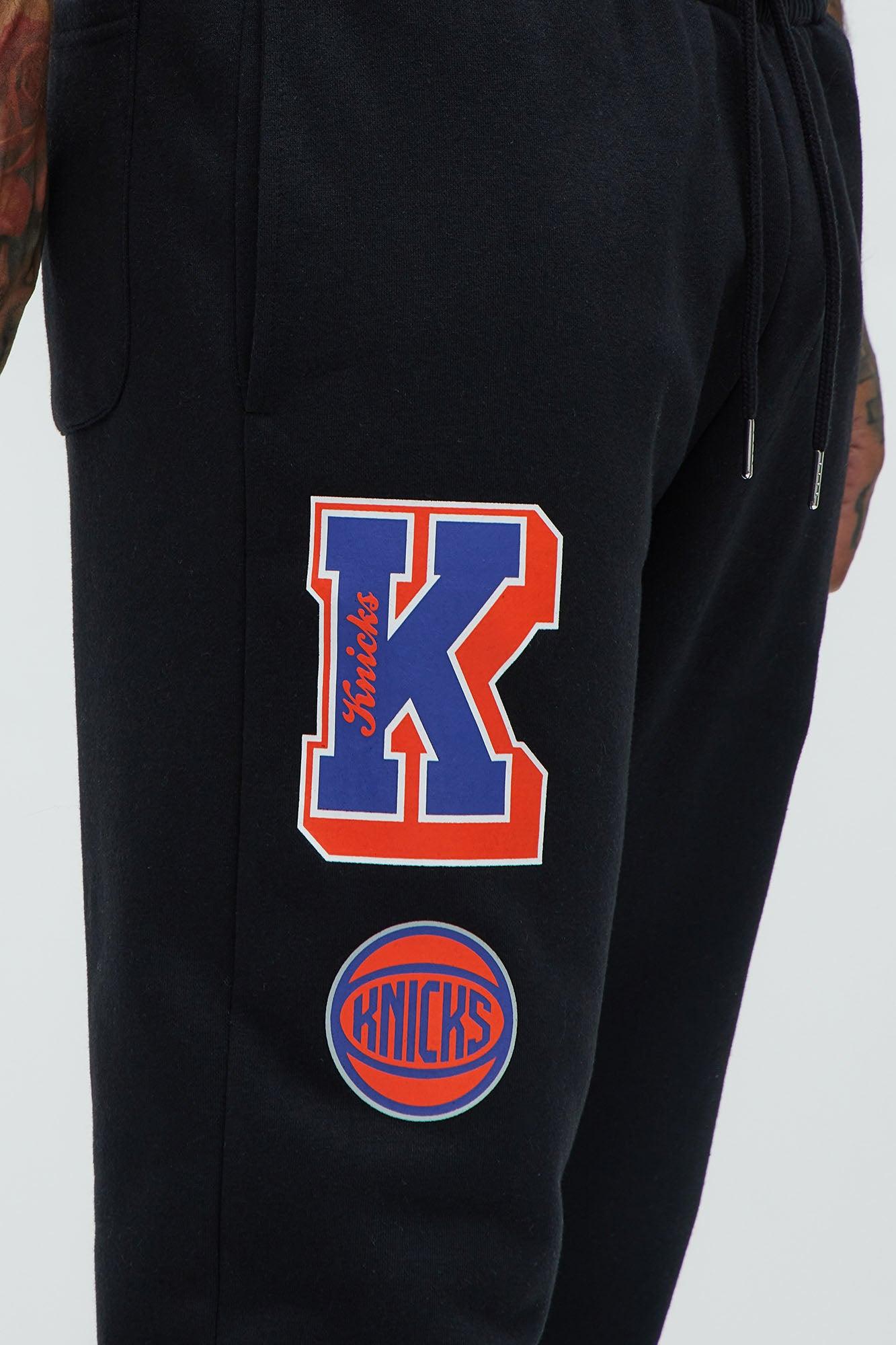 Knicks Backboard Skinny Flare Sweatpants - Blue/Black Male Product Image