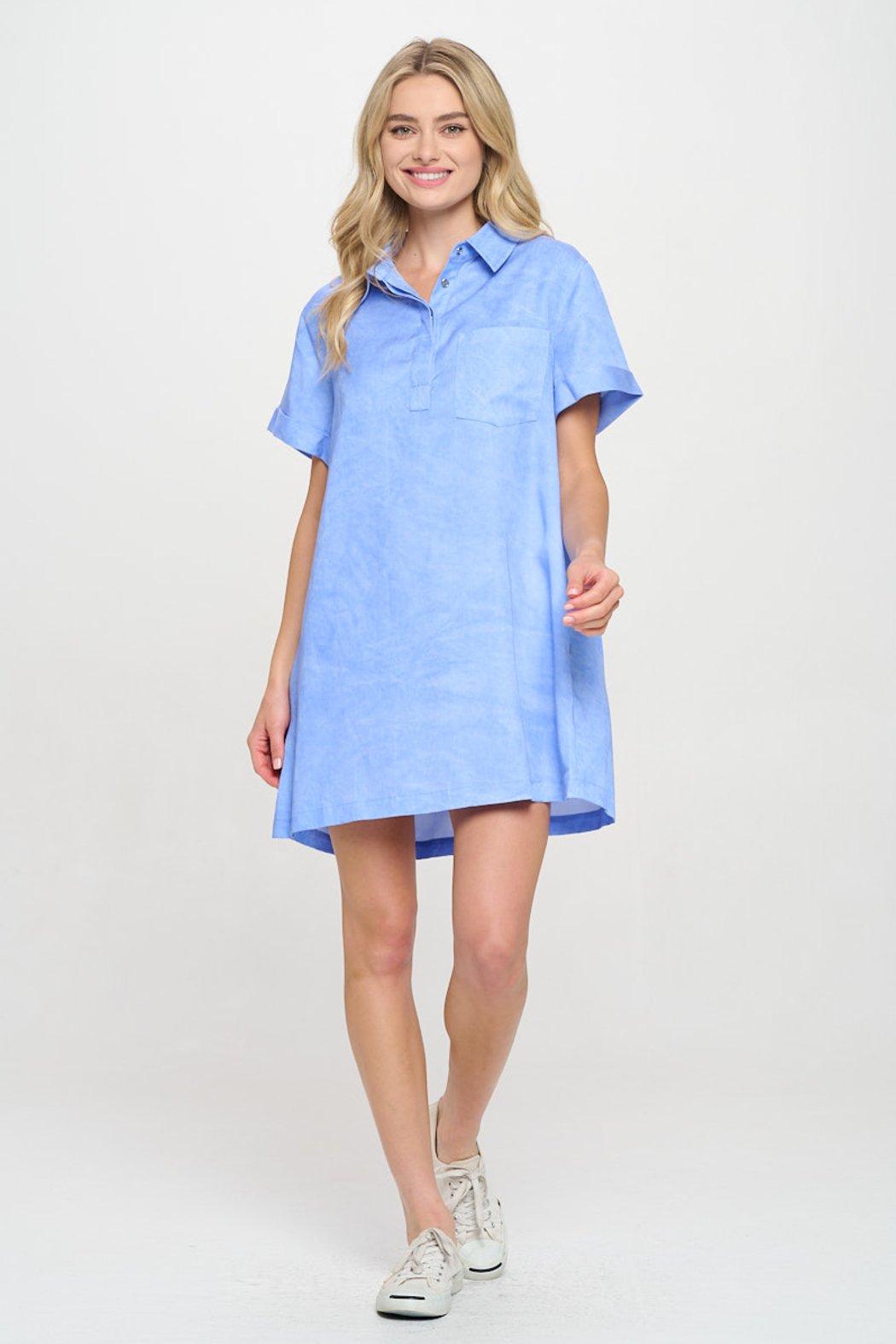 Aegean Waves Shirt Dress Product Image