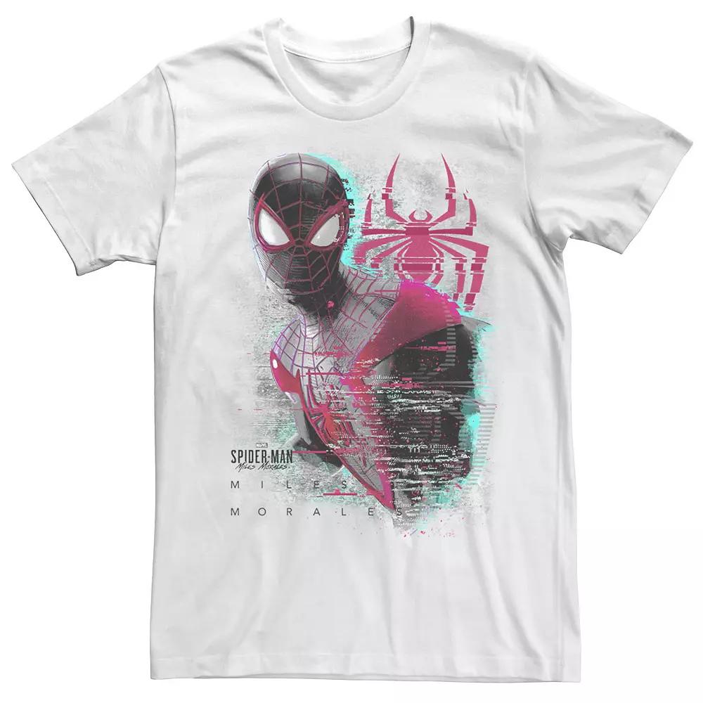 Men's Marvel Spider-Man: Miles Morales Glitched Out Portrait Tee,  Product Image