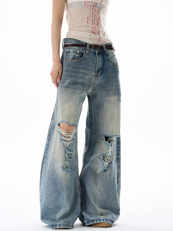 American Vintage Ripped Boyfriend Jeans Product Image