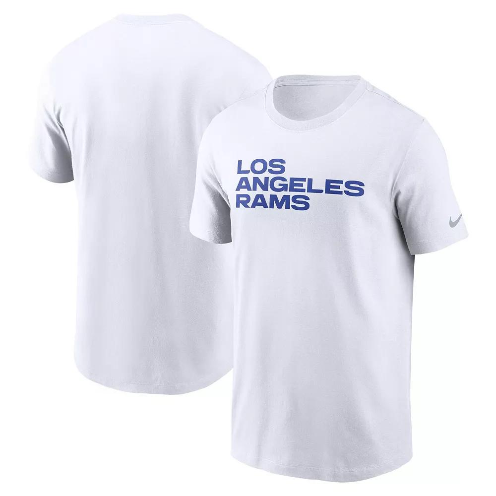 Los Angeles Rams Primetime Wordmark Essential Nike Mens NFL T-Shirt | N19910A95-NNM Product Image