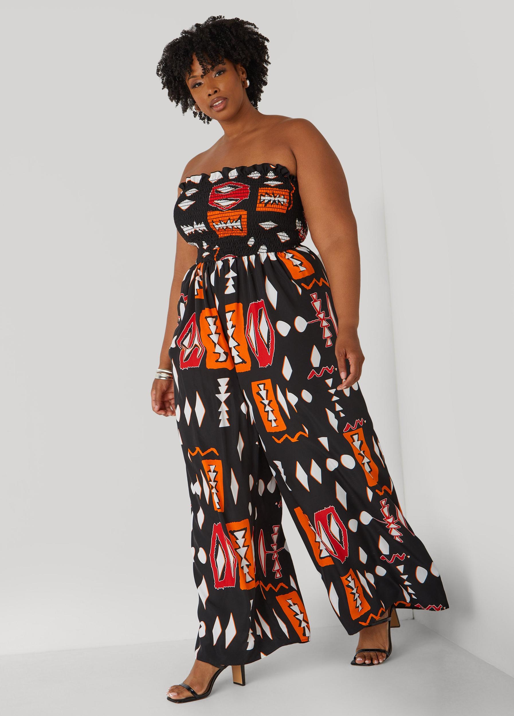 Strapless Abstract Print Jumpsuit Product Image