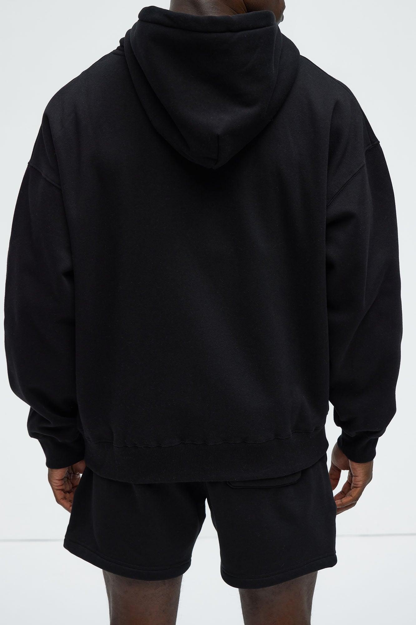 Tyson Oversized Heavyweight Zip Up - Black Product Image