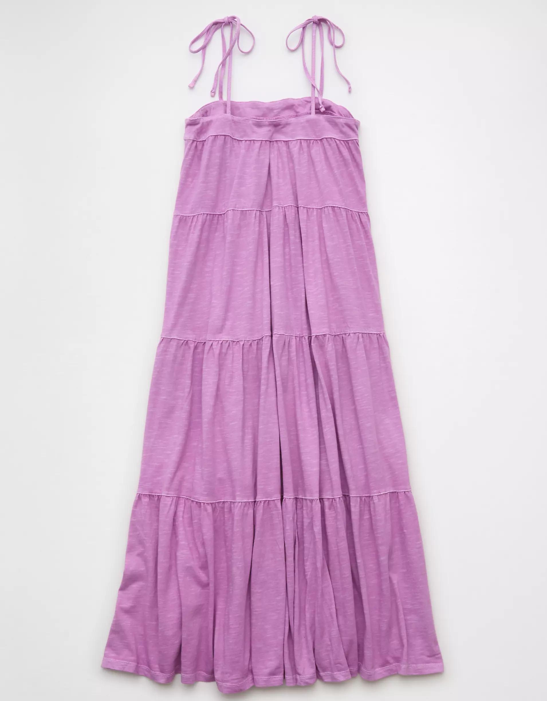 AE Sunchaser Knit Tie Shoulder Maxi Dress Product Image