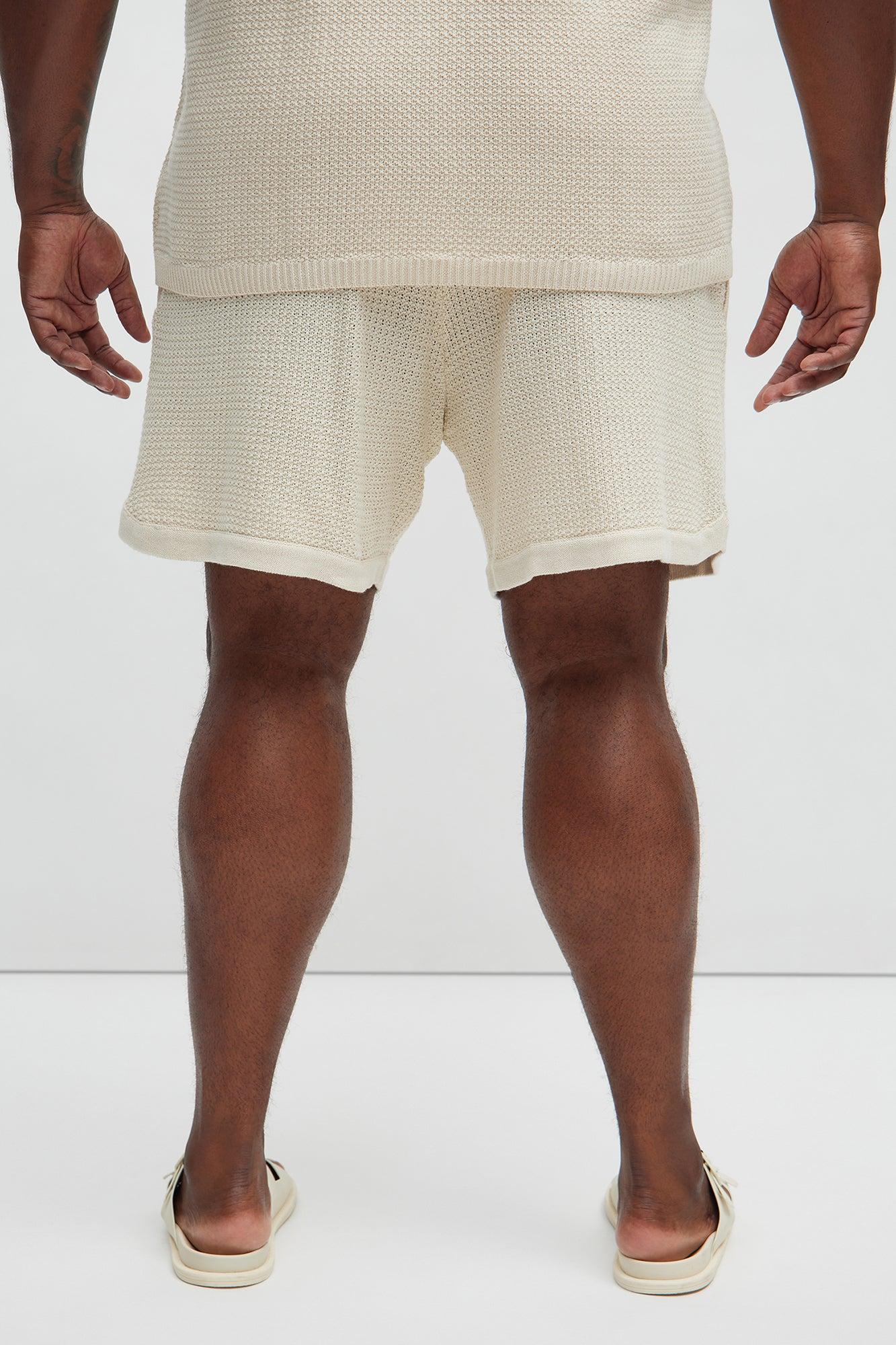Clay Textured Shorts - Cream Product Image