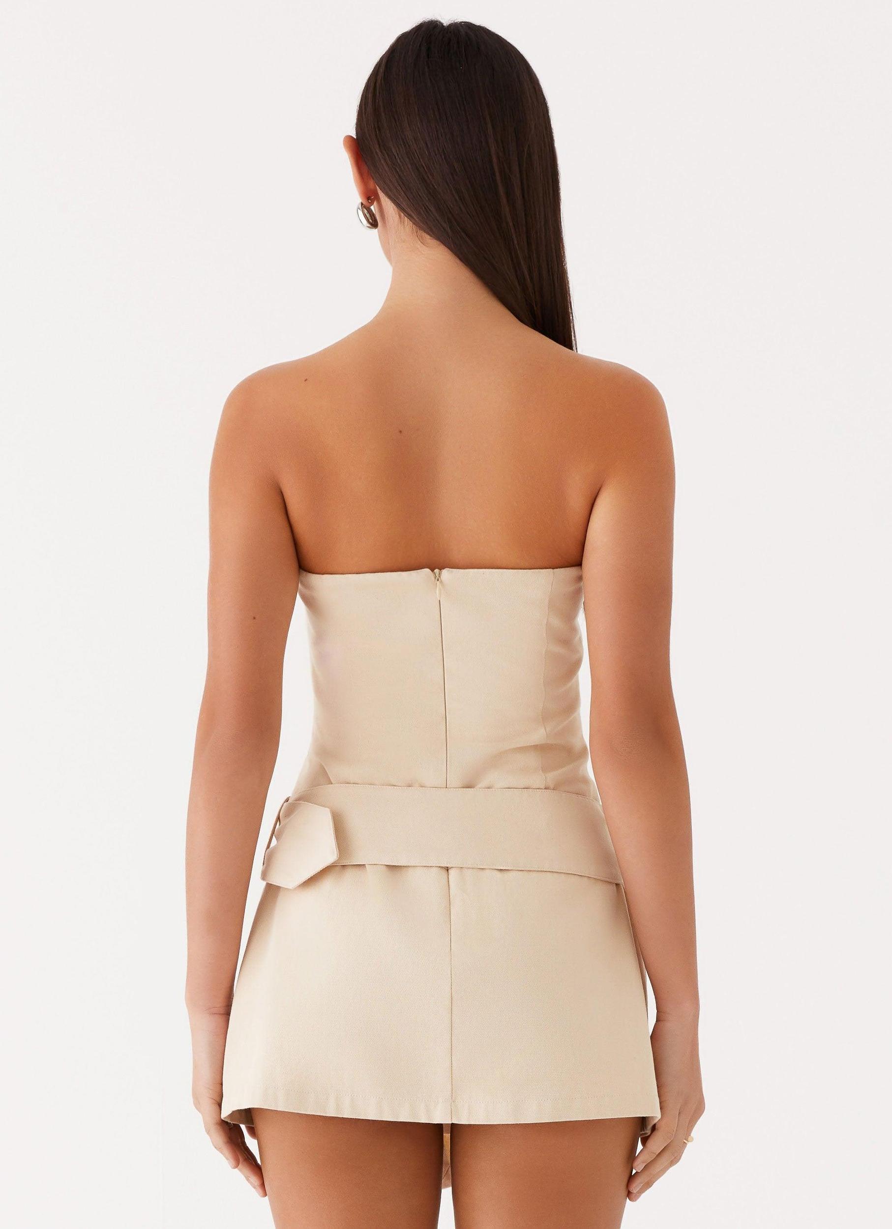 All For You Strapless Mini Dress - Ivory Product Image
