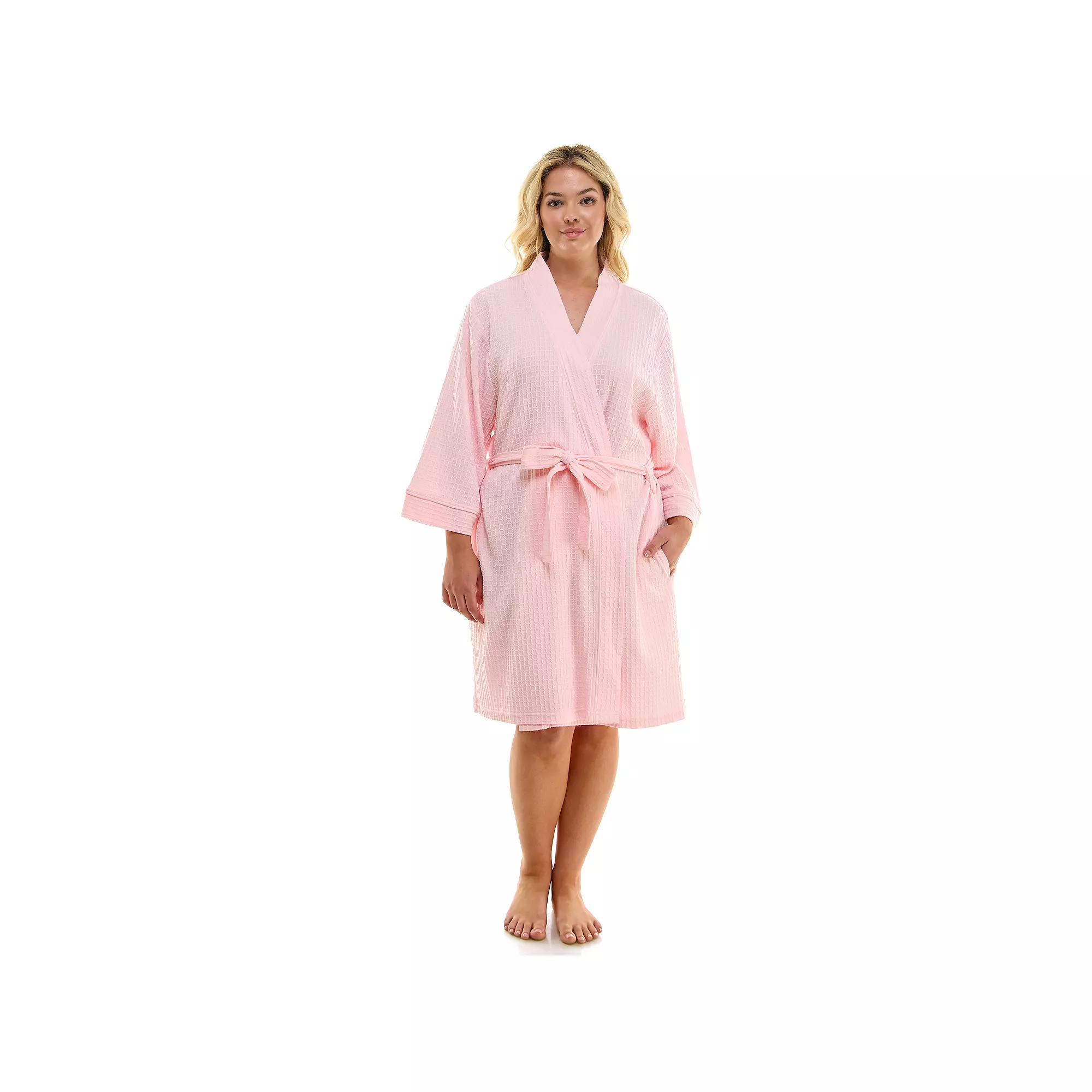 Plus Size Croft & Barrow® Kimono Robe, Women's, Size: 2XL, Grey Grey Product Image