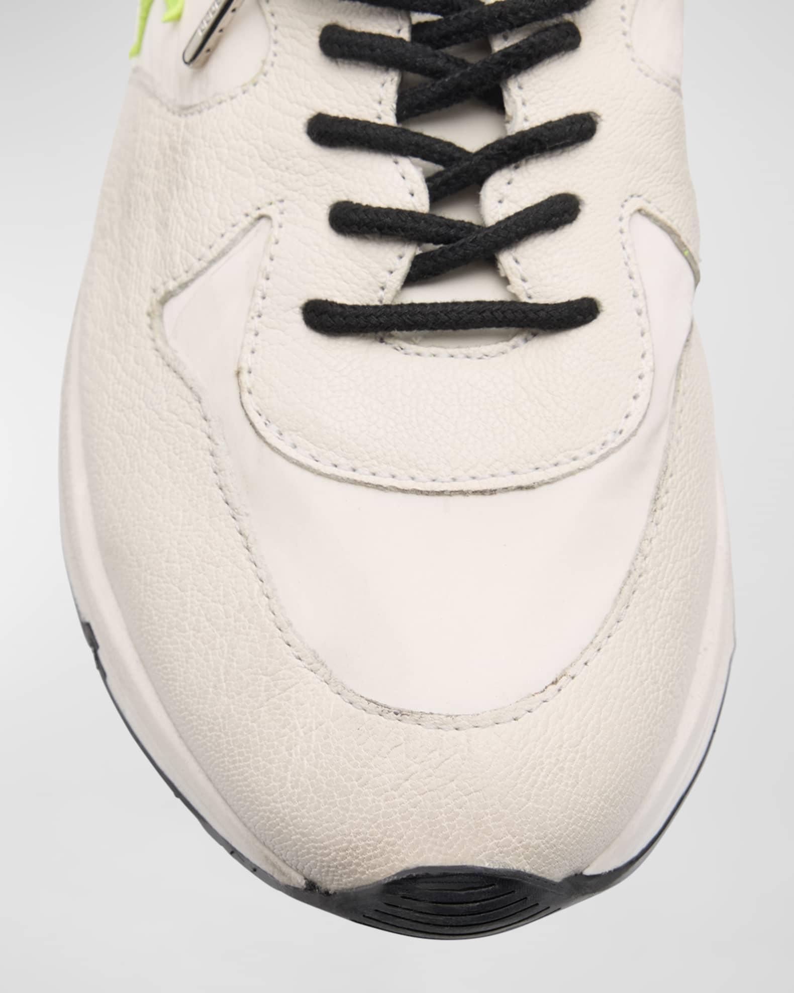 Men's Running Sole Textile and Leather Fashion Sneakers Product Image