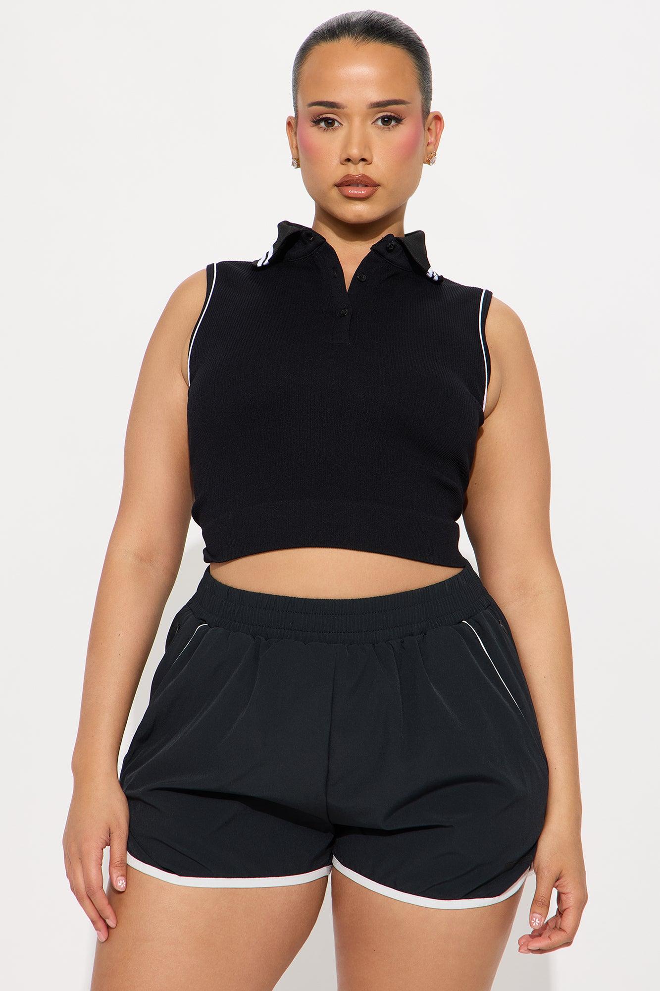Clubhouse Charm Effortless Seamless Active Top - Black Product Image