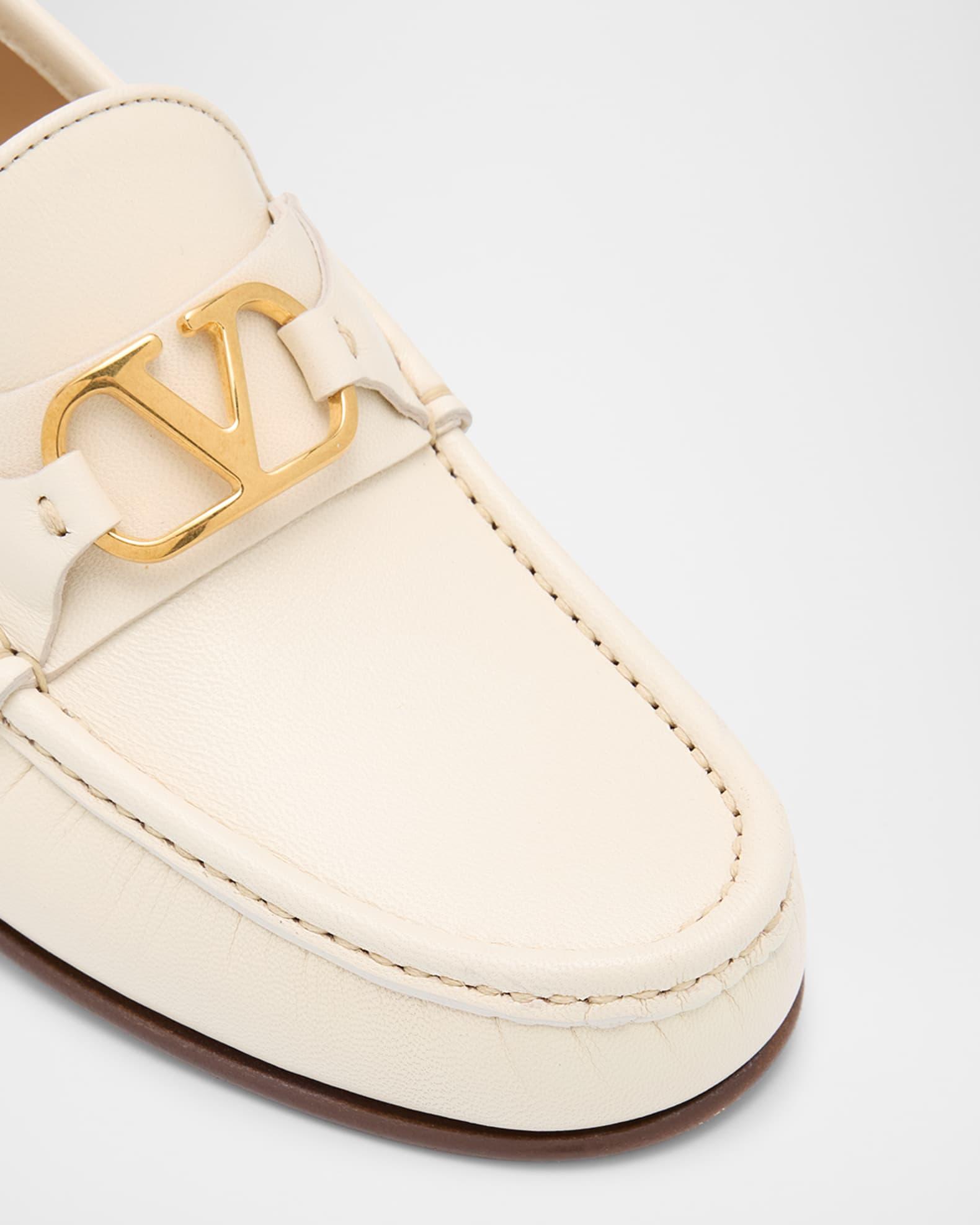 VLogo Leather Medallion Loafers Product Image