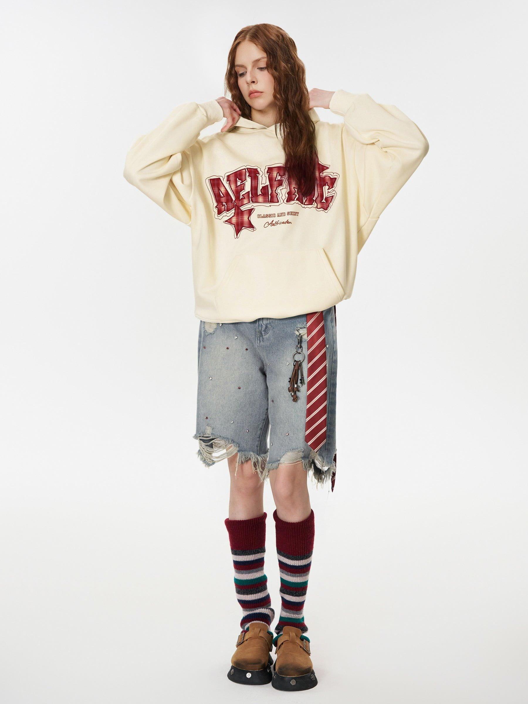 Aelfric Eden Plaid Star Graphic Pullover Hoodie Product Image