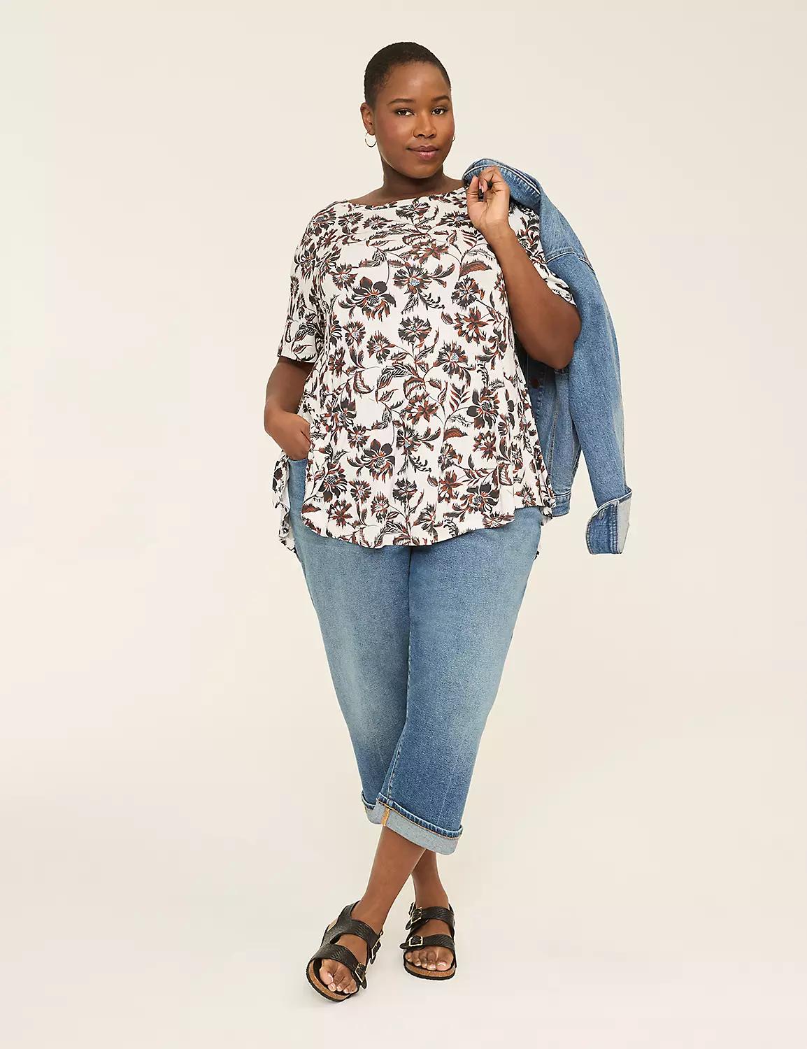 Max Swing Perfect Sleeve Boatneck Tee Product Image