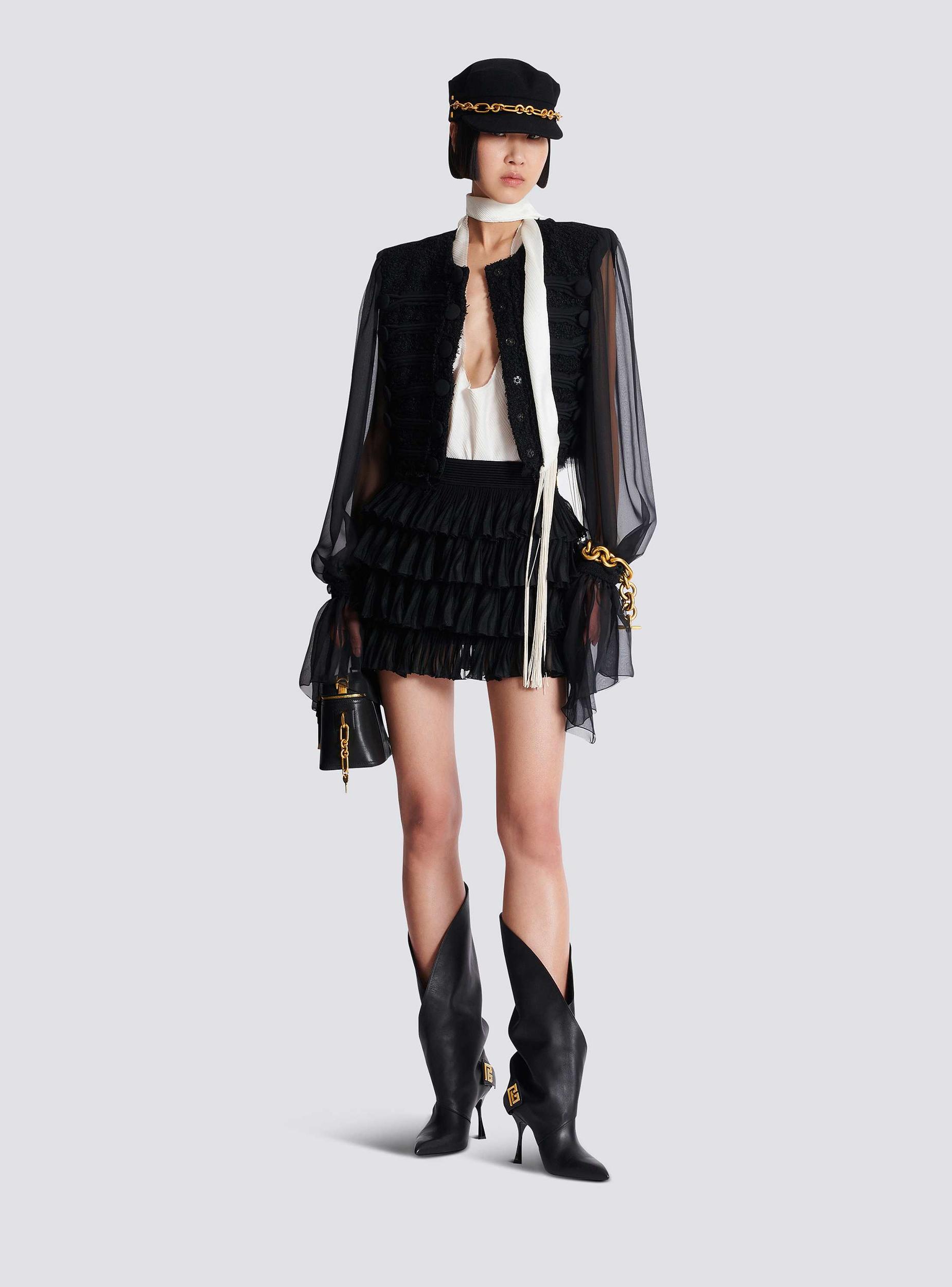 Short ruffled knit skirt  Product Image