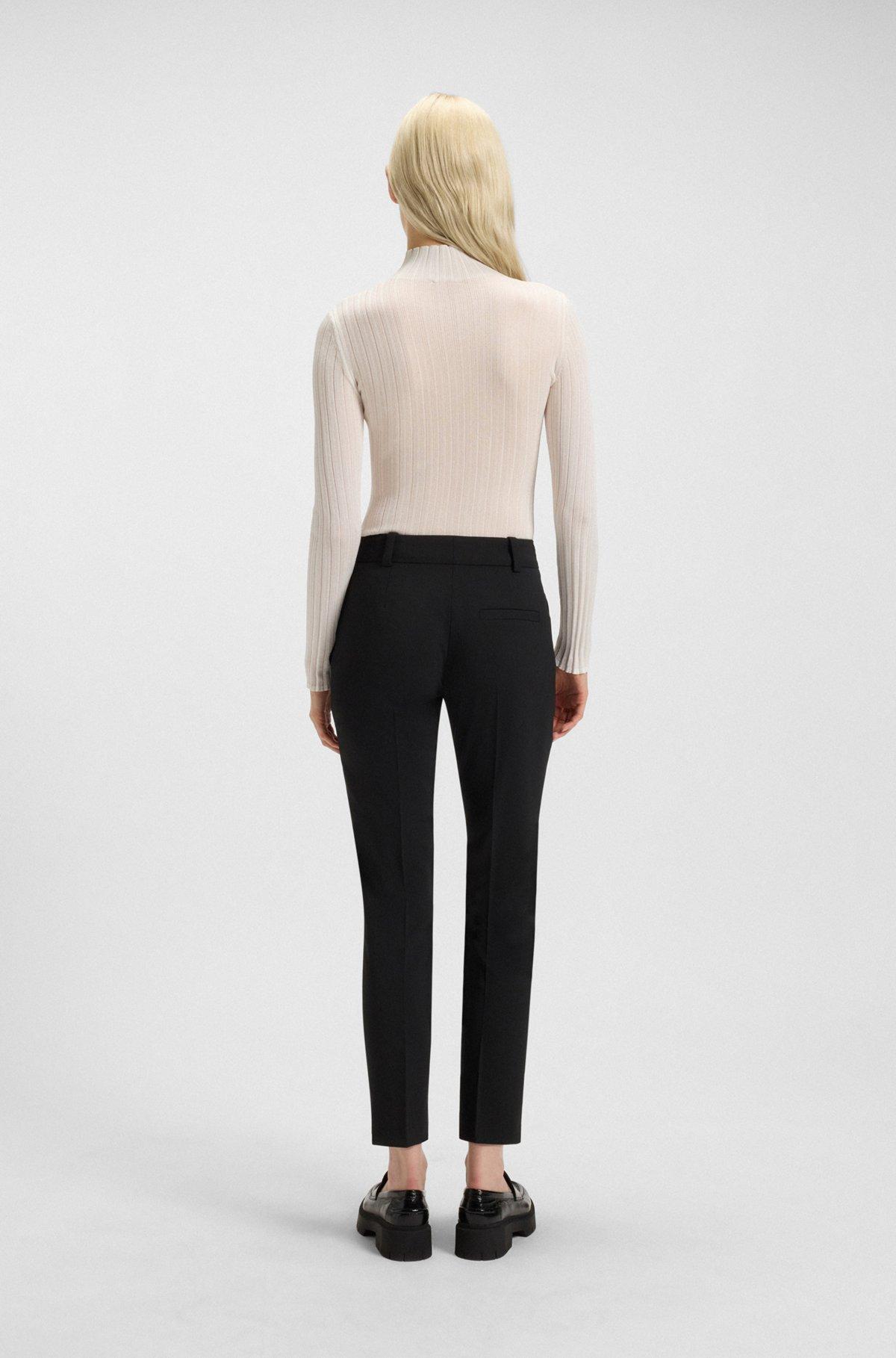 Blue-black tapered-fit jeans in stretch denim Product Image