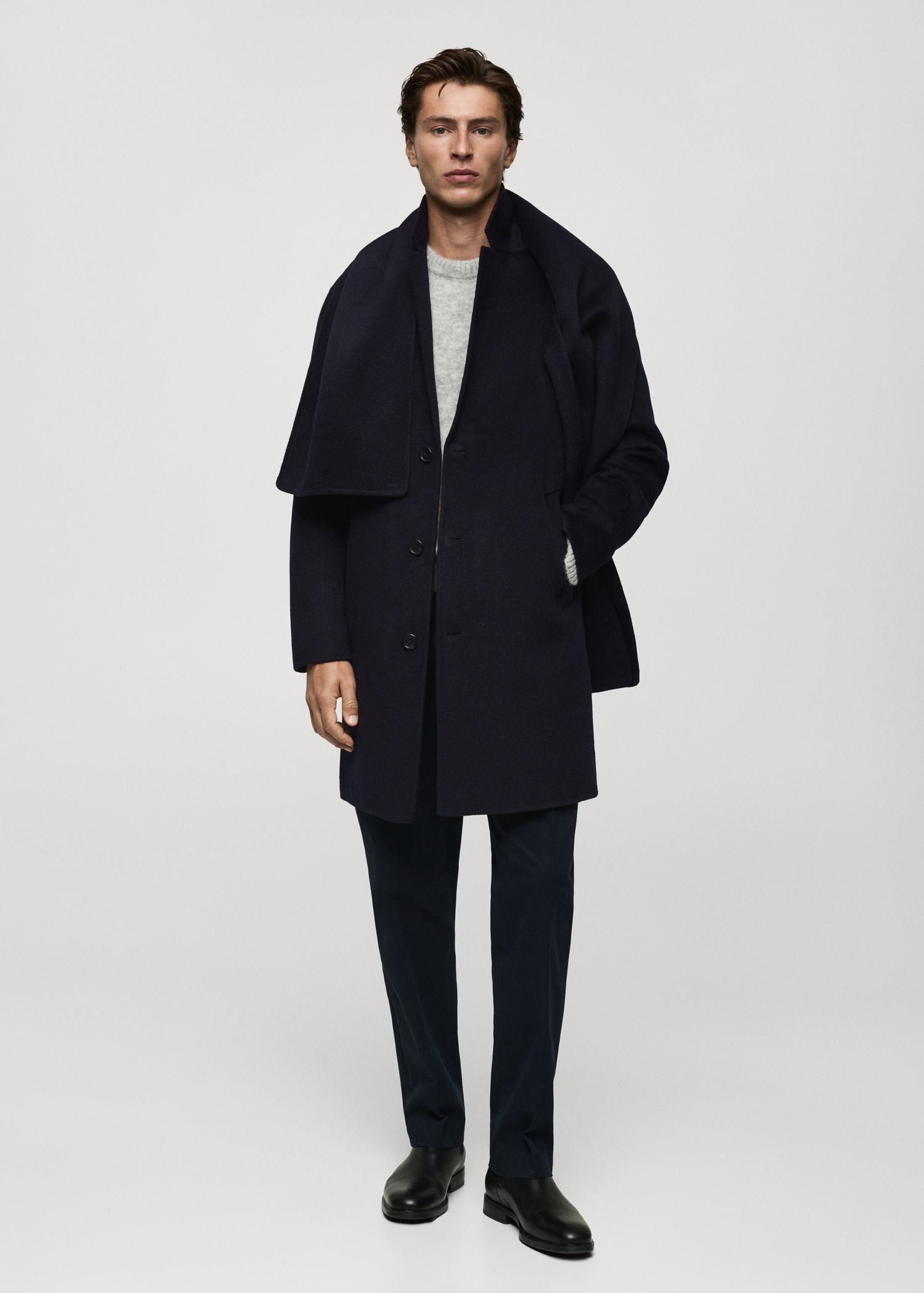 Handmade wool coat - Men | MANGO USA Product Image