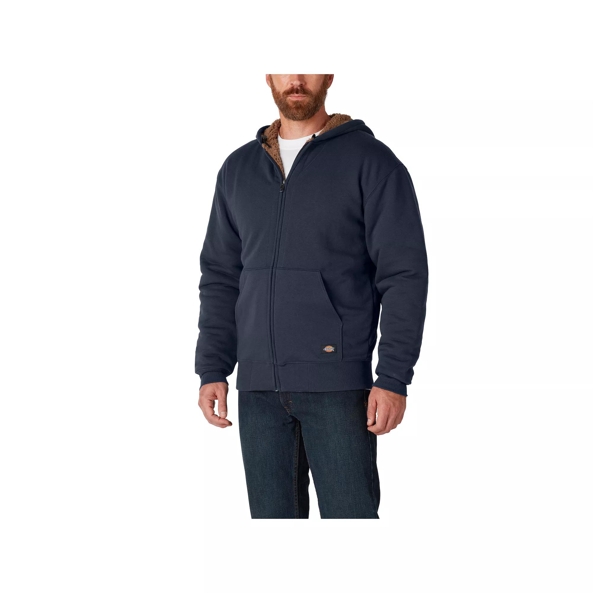 Men's Dickies Fleece-Lined Zip-Front Hoodie, Size: XXL, Dark Blue Product Image