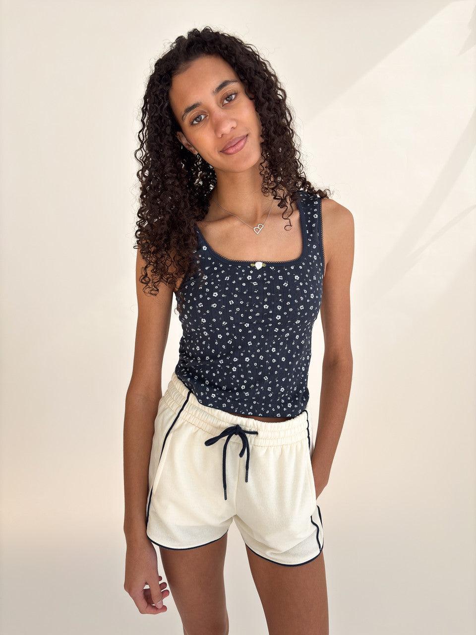 Contrast Piping Dolphin Shorts Product Image