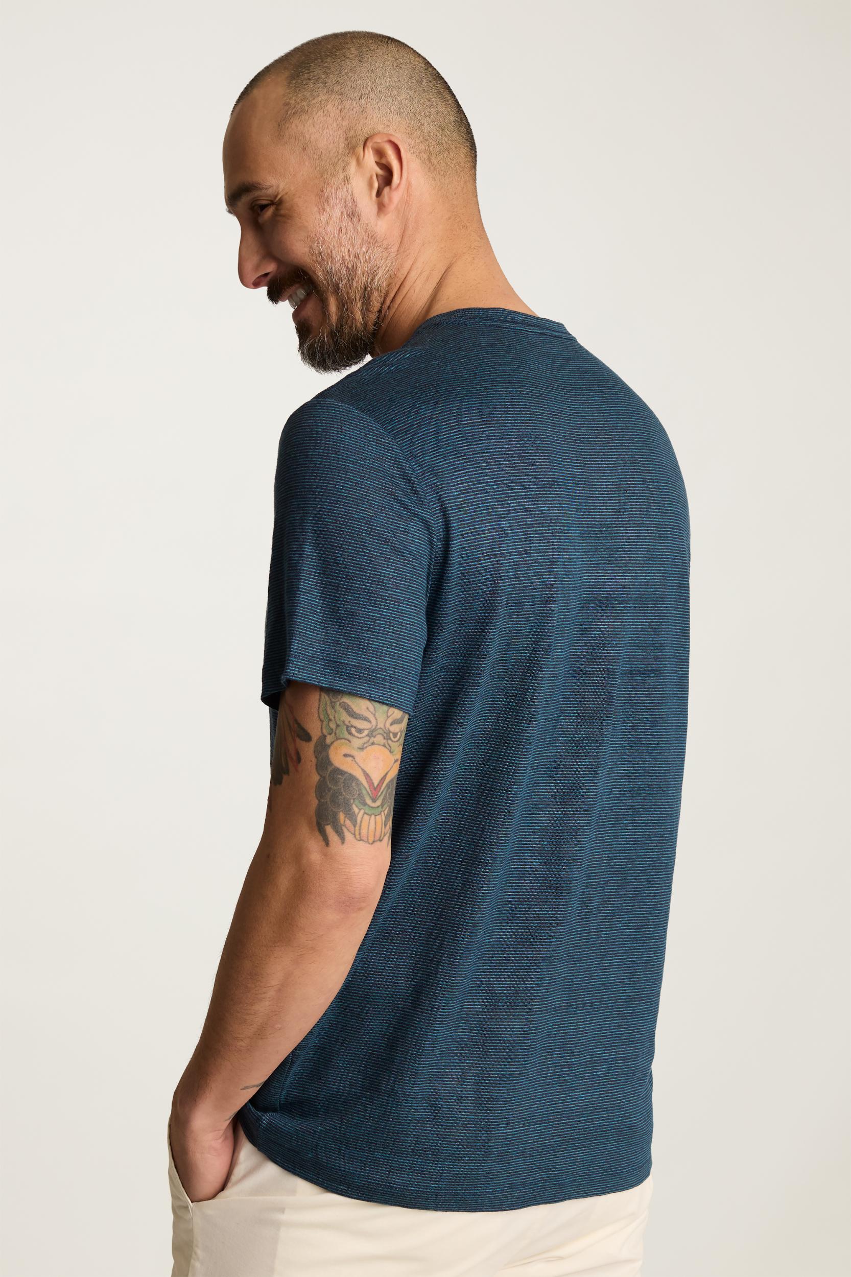 Linen Crew Neck Tee Product Image