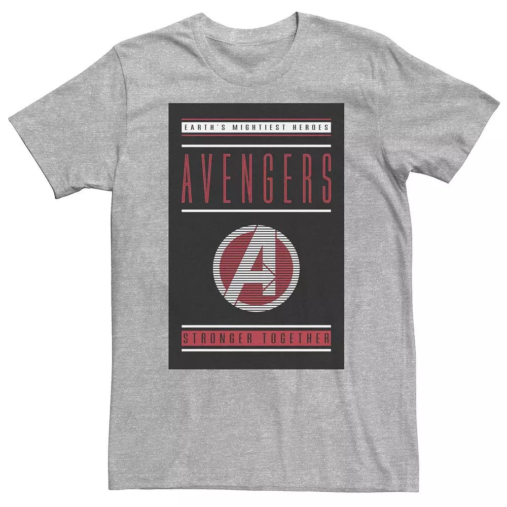 Big & Tall Marvel Avengers Endgame Stronger Together Tee, Men's, Size: 4XL, Athletic Grey Product Image