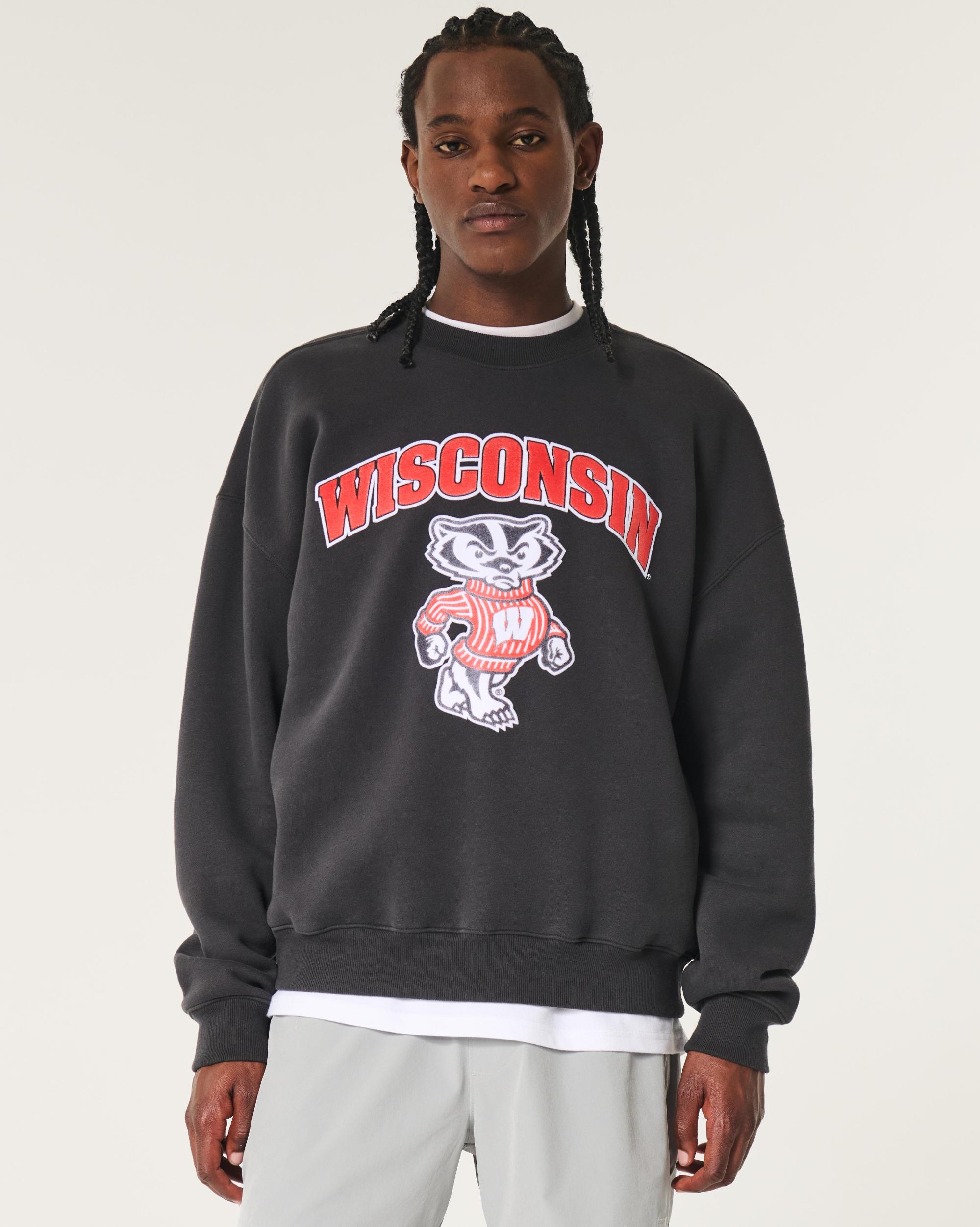 Boxy University of Oklahoma Sooners Graphic Crew Sweatshirt Product Image