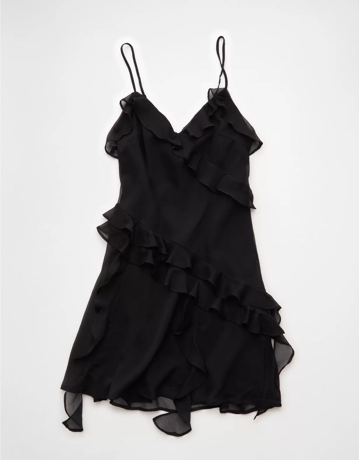 AE Asymmetrical Ruffle Mini Dress Product Image