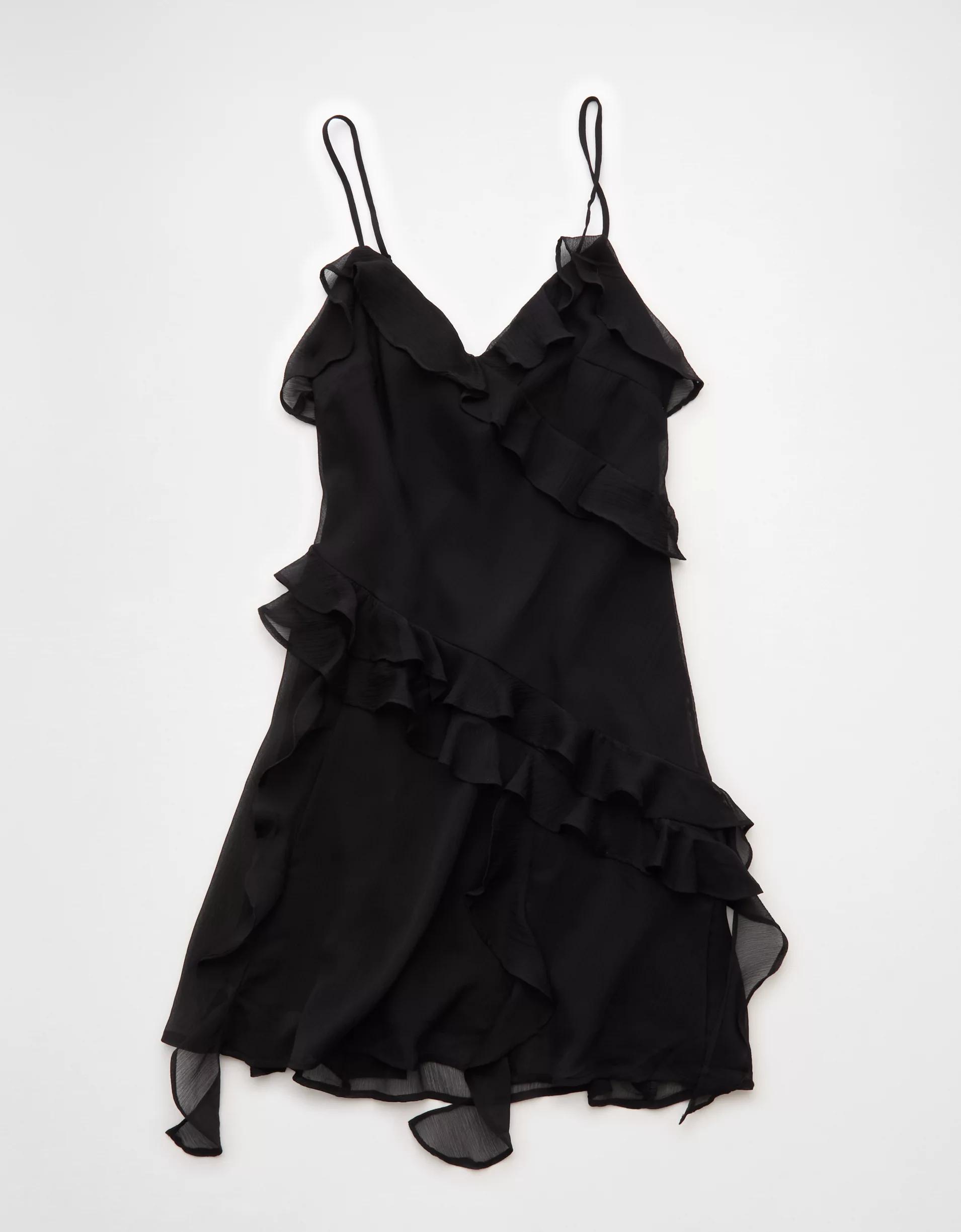 AE Asymmetrical Ruffle Mini Dress Product Image