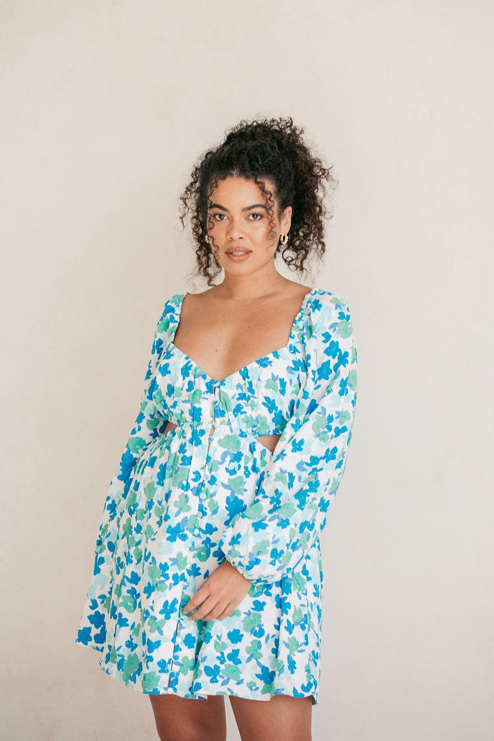 Backless Florian Dress - Brushed Floral Product Image