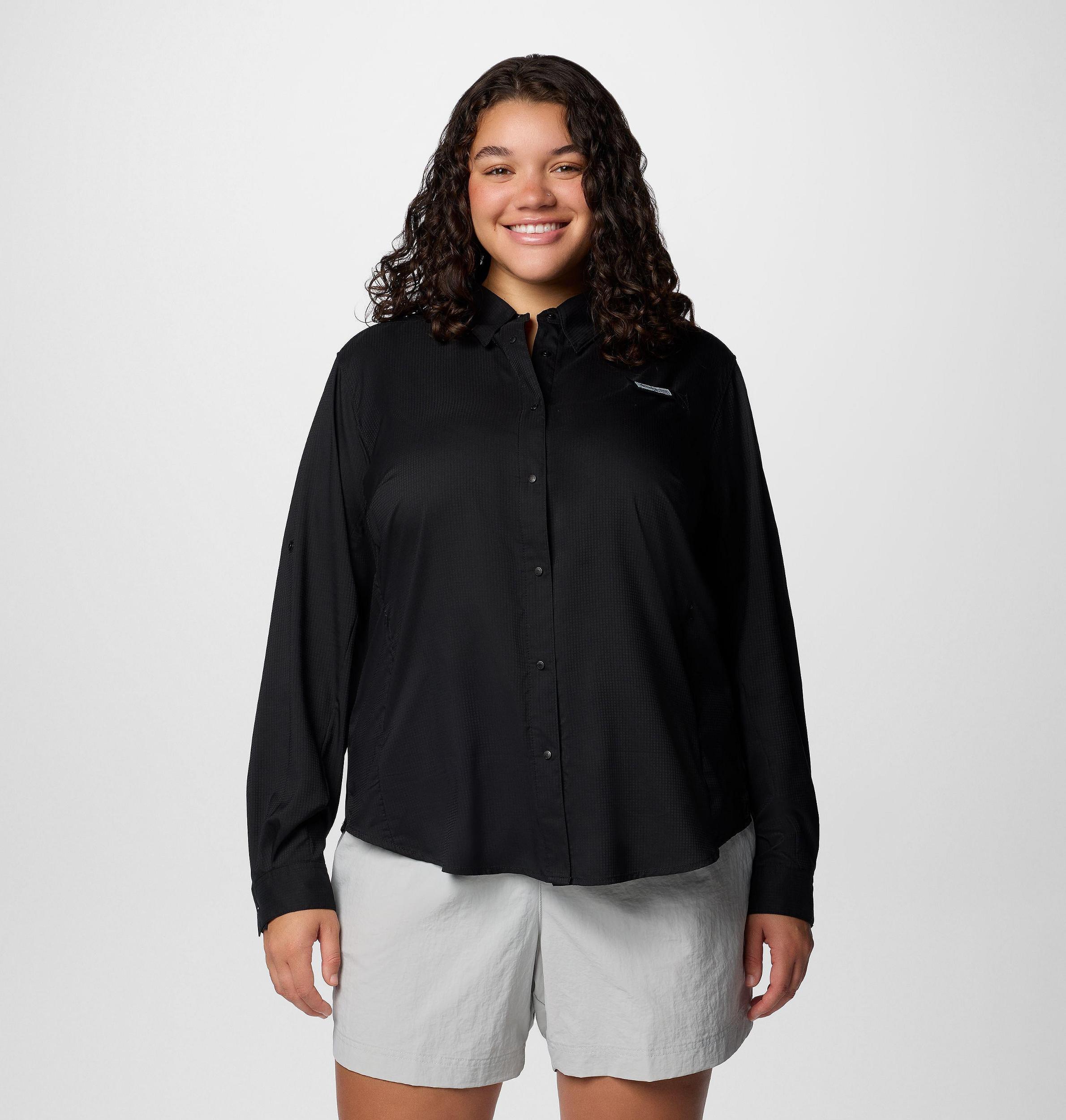 Columbia Womens PFG Tamiami II Long Sleeve Shirt - Plus Size- Product Image