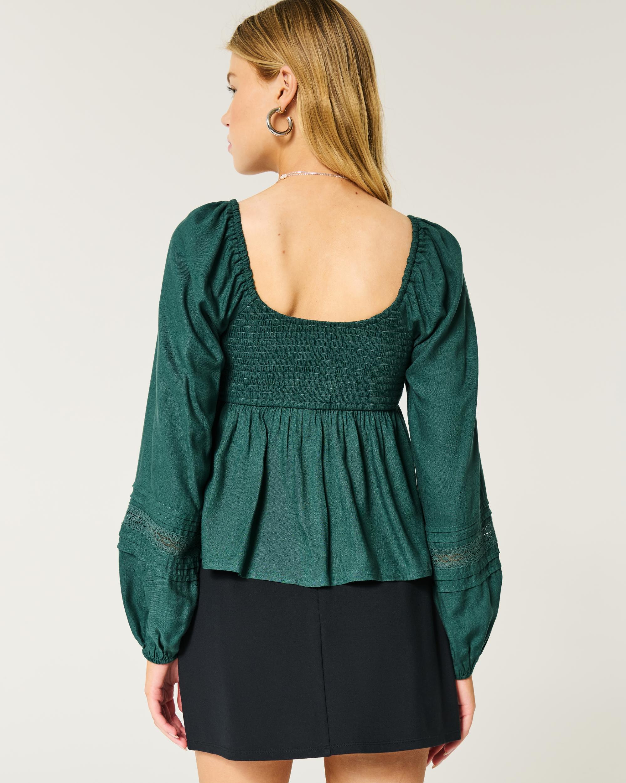 Easy Ruched Bust Babydoll Top Product Image