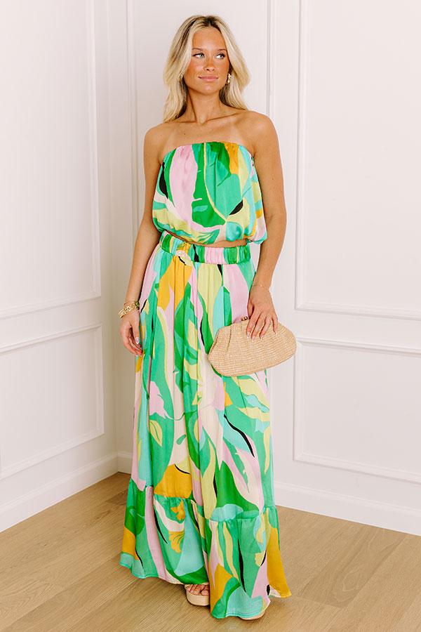 Shades Of Paradise Crop Top in Green Product Image