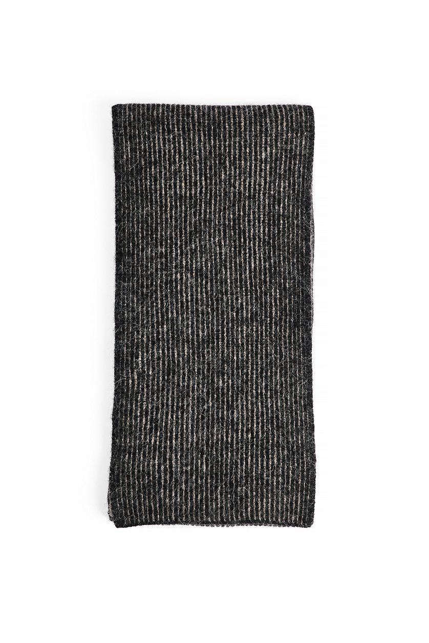 Two Toned Wool Blend Ribbed Scarf Product Image