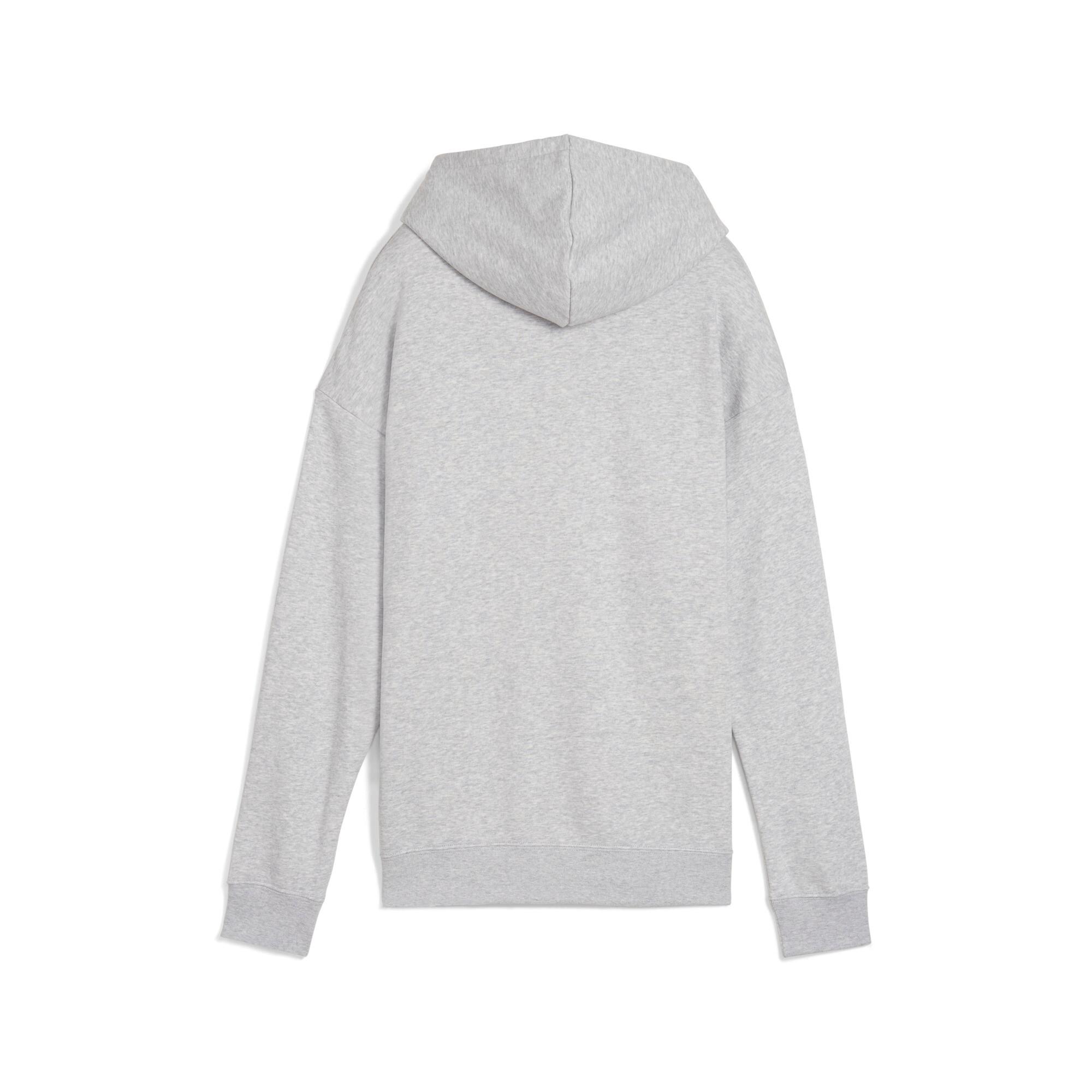 PUMA Essentials Women's Relaxed Hoodie in Light Grey Heather Product Image
