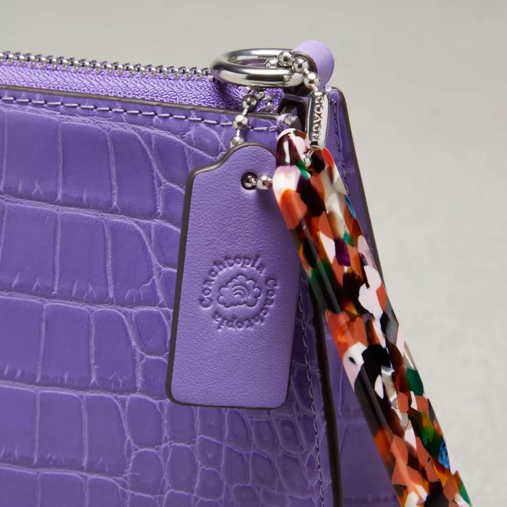 Small Wavy Shoulder Bag In Croc Embossed Coachtopia Leather Product Image